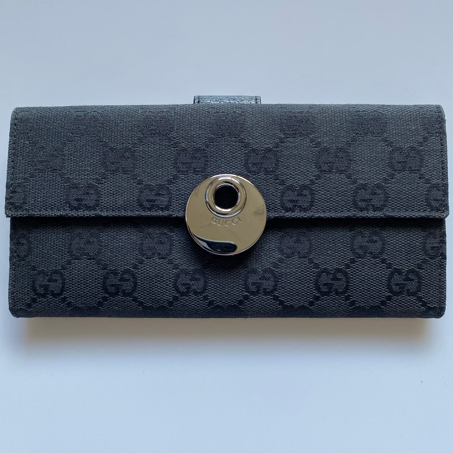 Gucci monogram black long wallet Authentic with COA