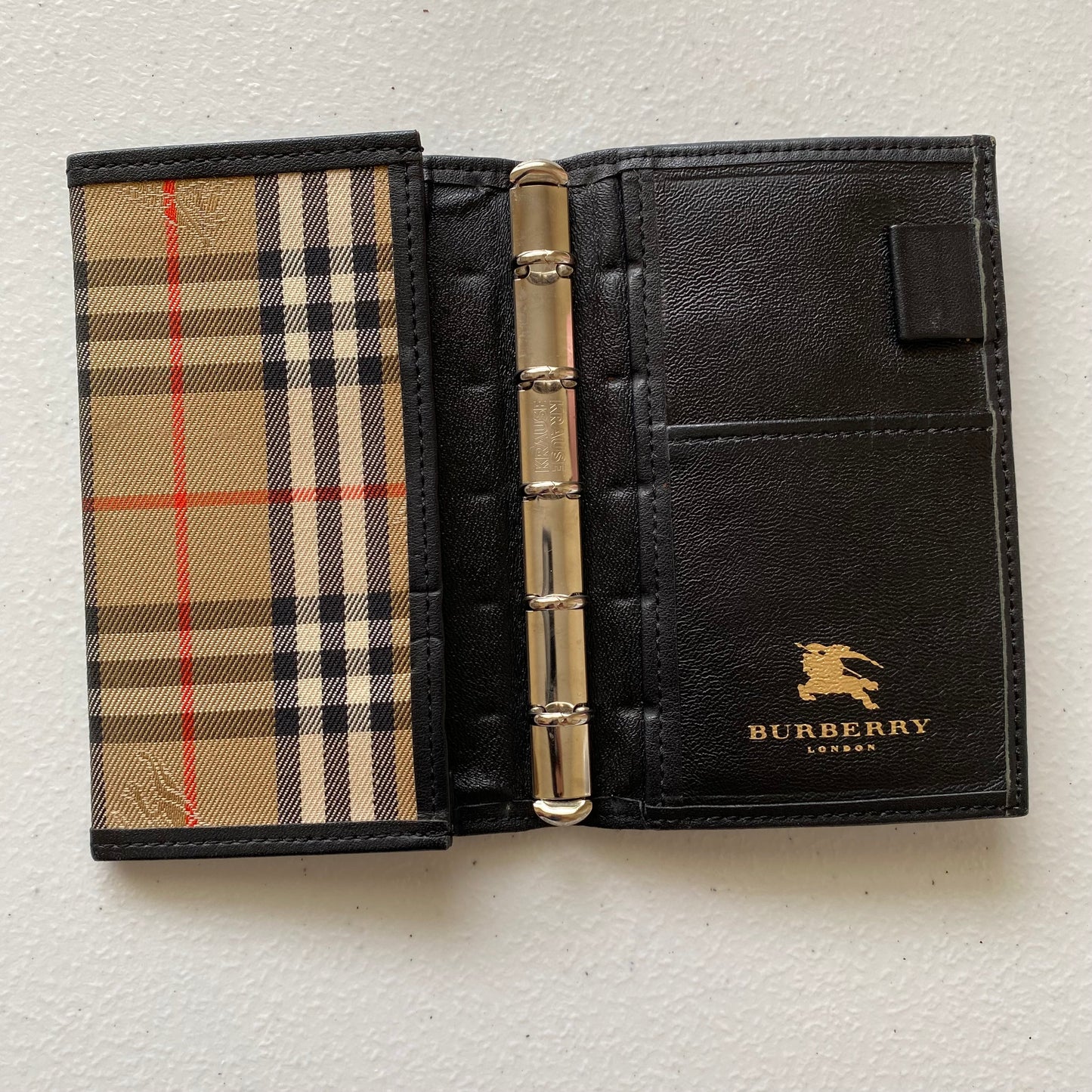 Burberry classic check mini agenda planner authentic with COA 4.6x3
