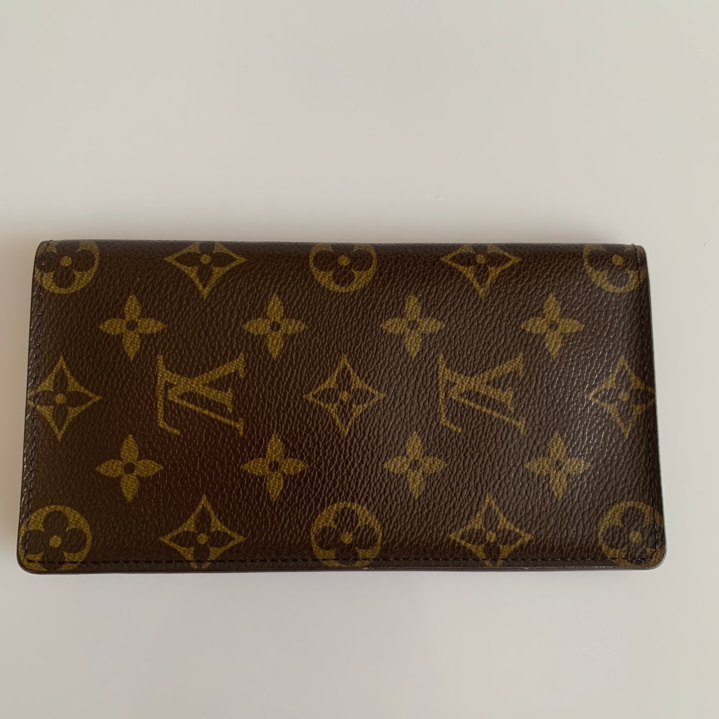 Louis Vuitton monogram brown card holder wallet Checkbook unisex ct0015 authentic with COA