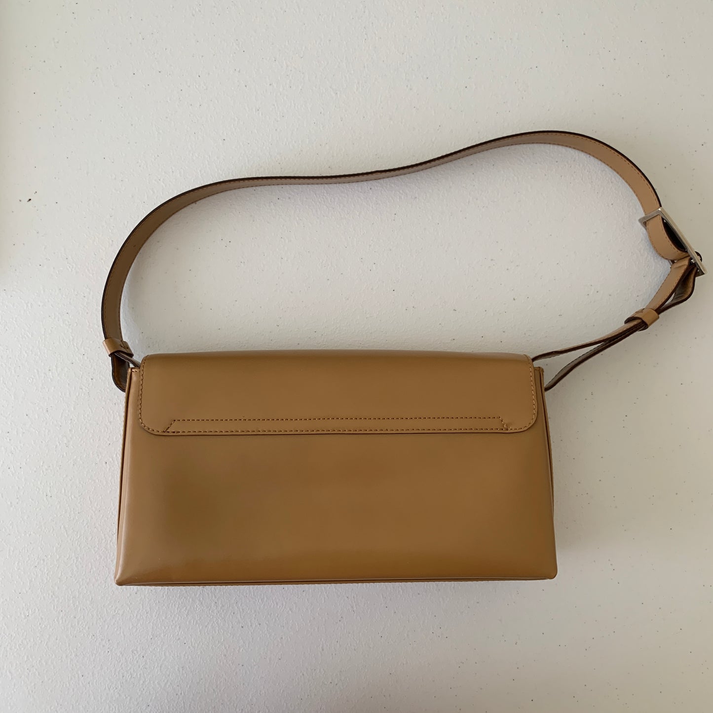 Salvatore Ferragamo beige leather shoulder bag authentic with COA