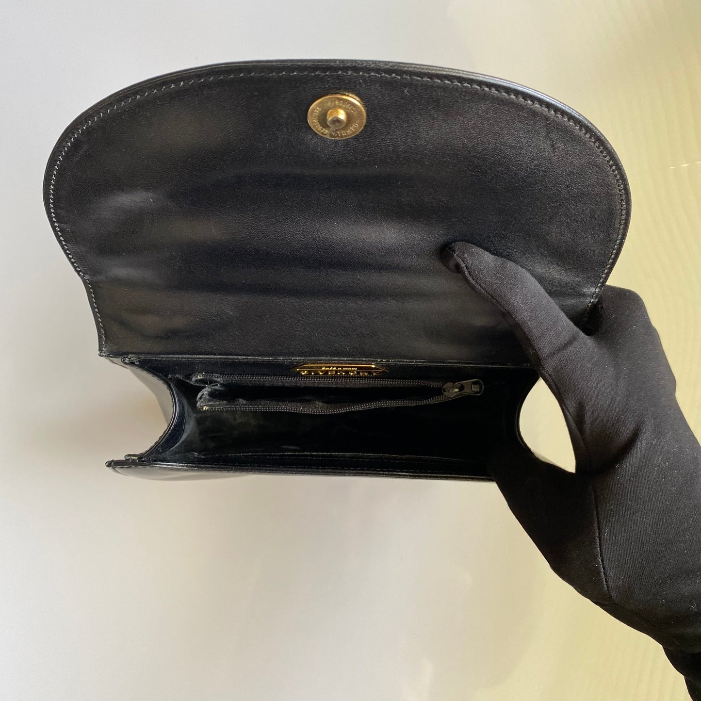Givenchy vintage black leather bag handbag authentic with coa