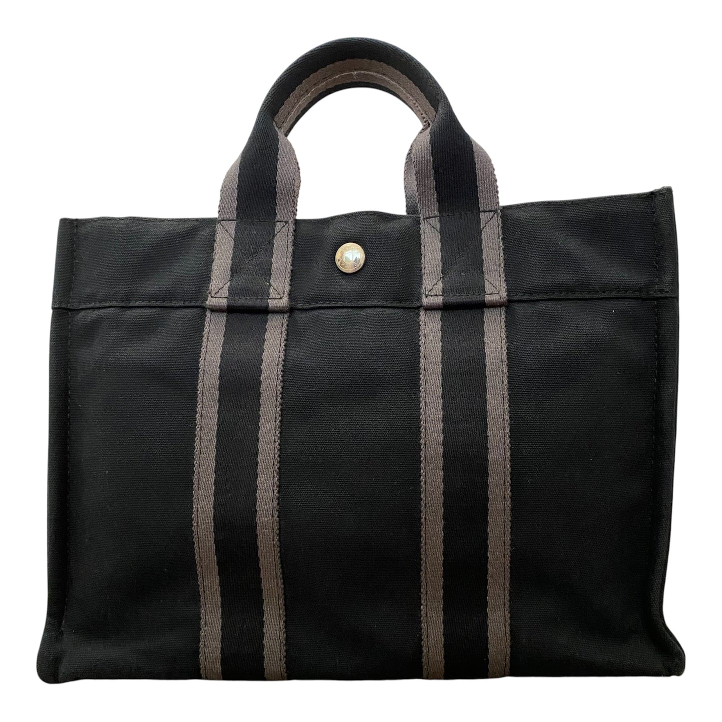 Hermes blue canvas tote bag Authentic with coa