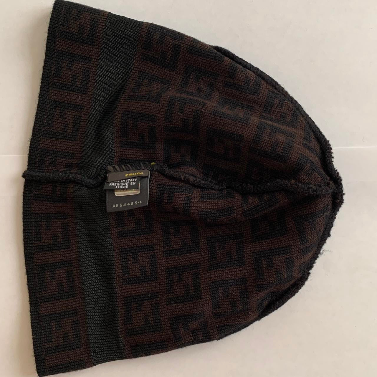 Authentic FENDI monogram unisex wool beanie hat