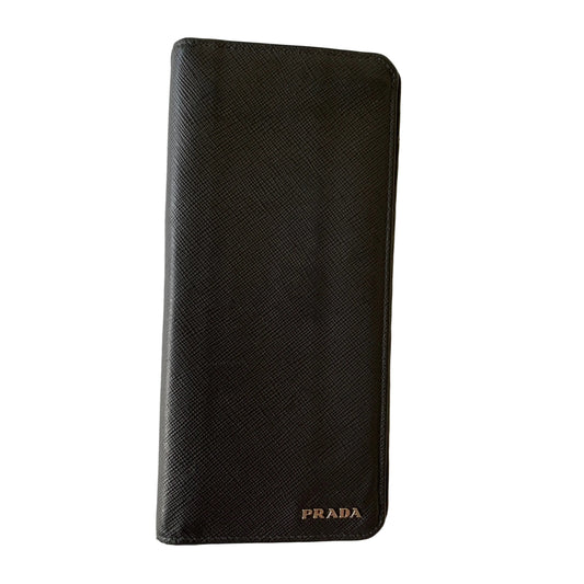 Prada black saffiano leather wallet 85M authentic with COA 7.5x3.6