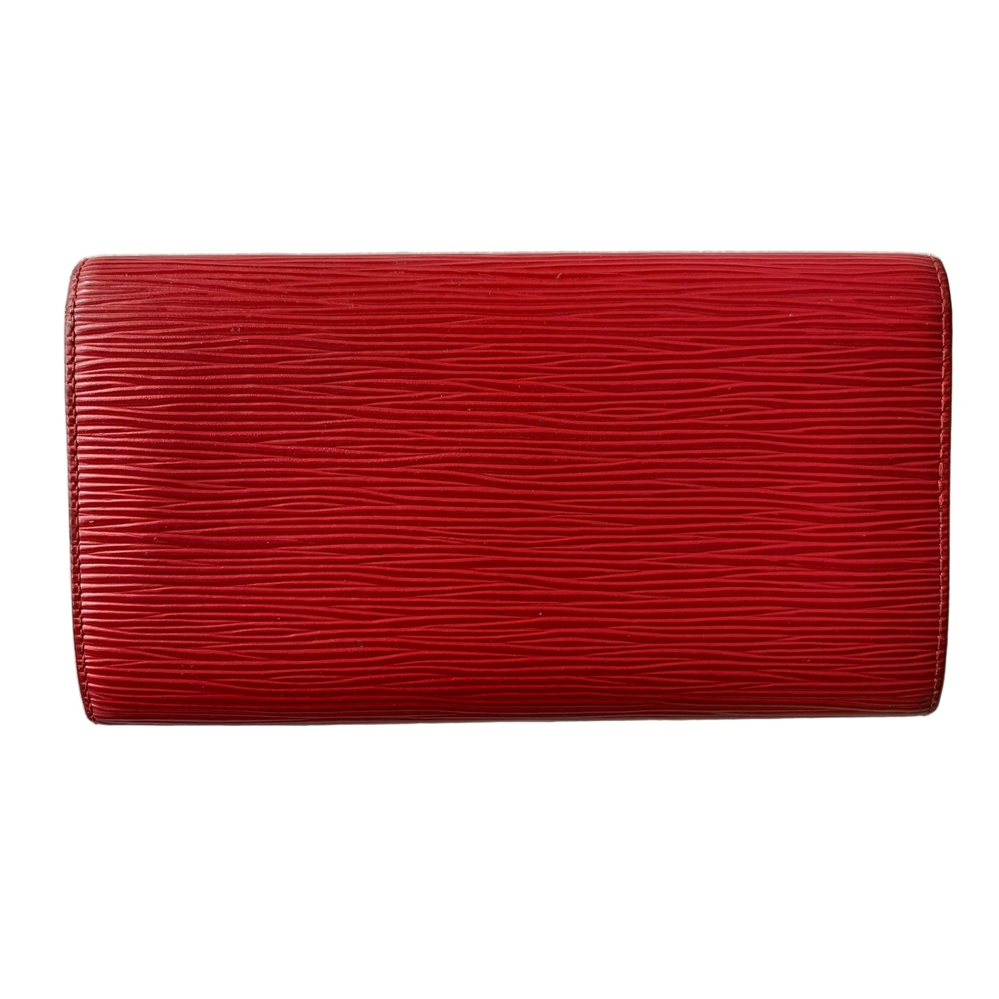 Louis Vuitton red Epi leather long wallet CA0033 Authentic with COA
