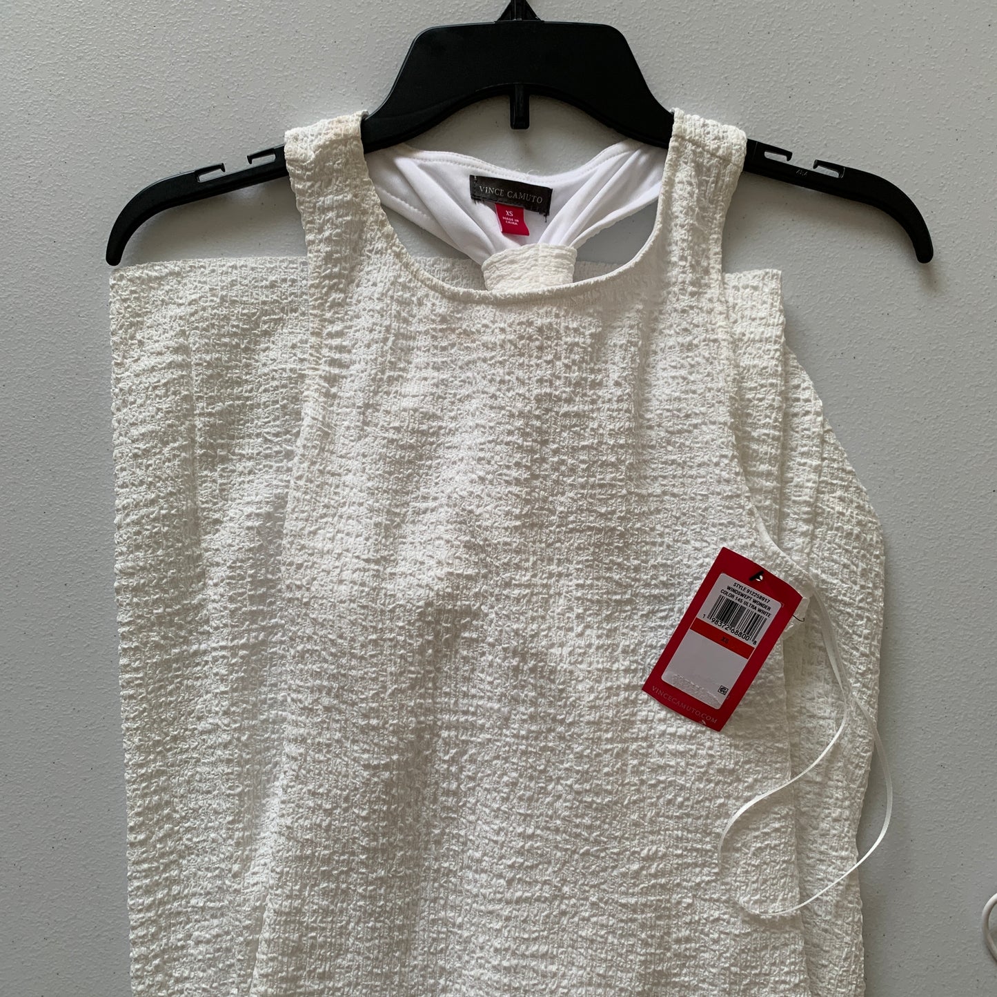 Vince Camuto Womens NWT off white maxi raceback dress