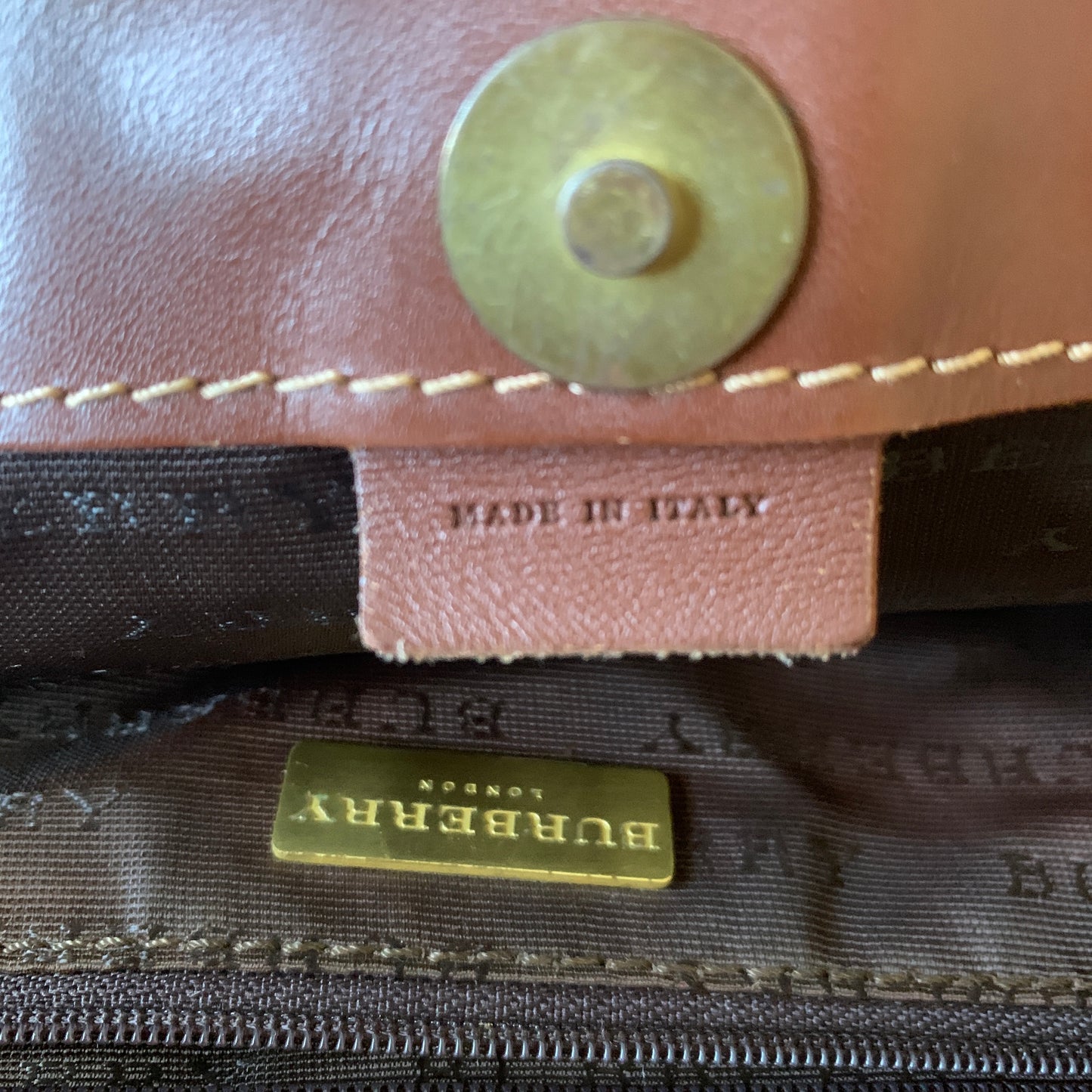 Burberry haymarket check tote bag Authentic with COA