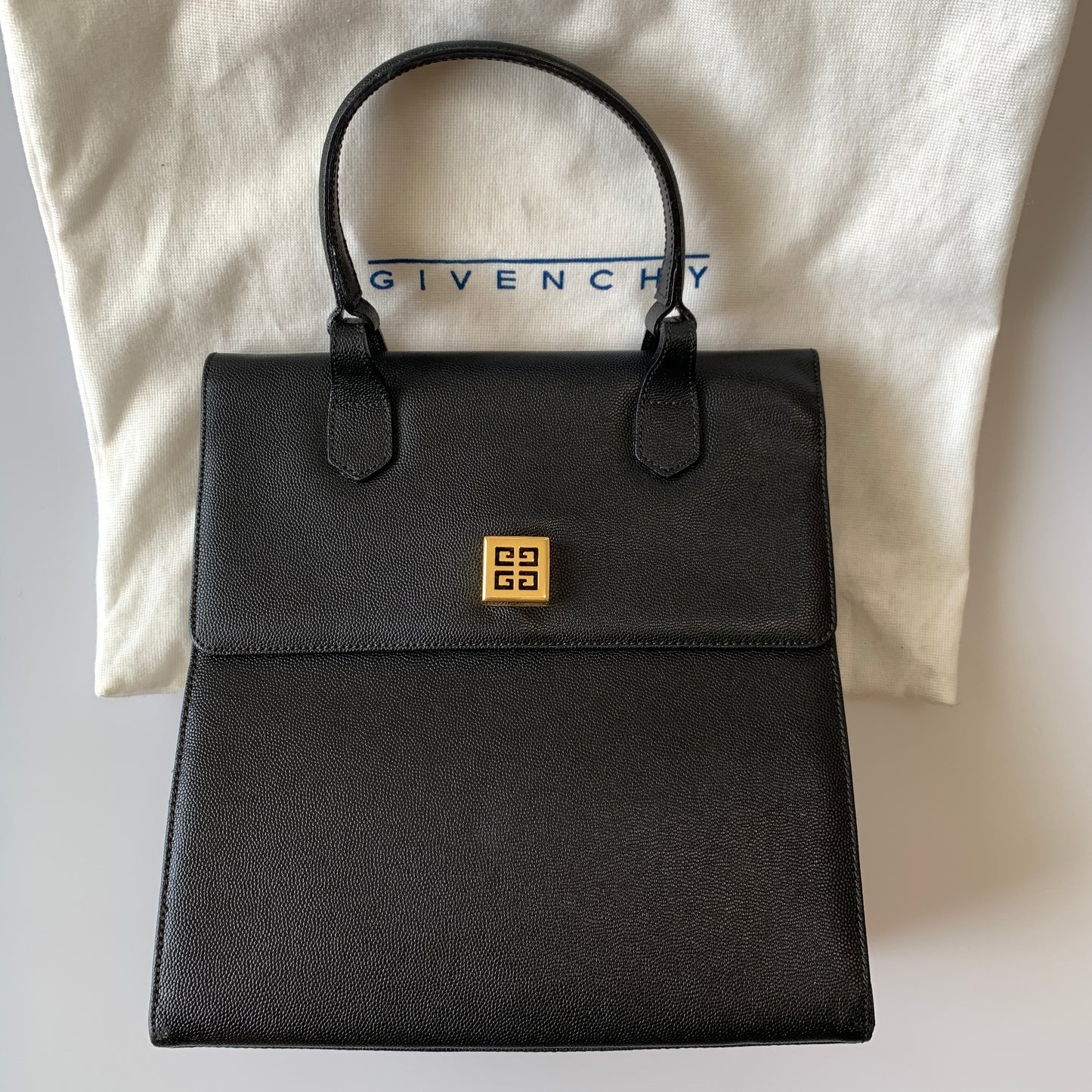 Givenchy black leather 2 way crossbody tote bag Authentic with COA