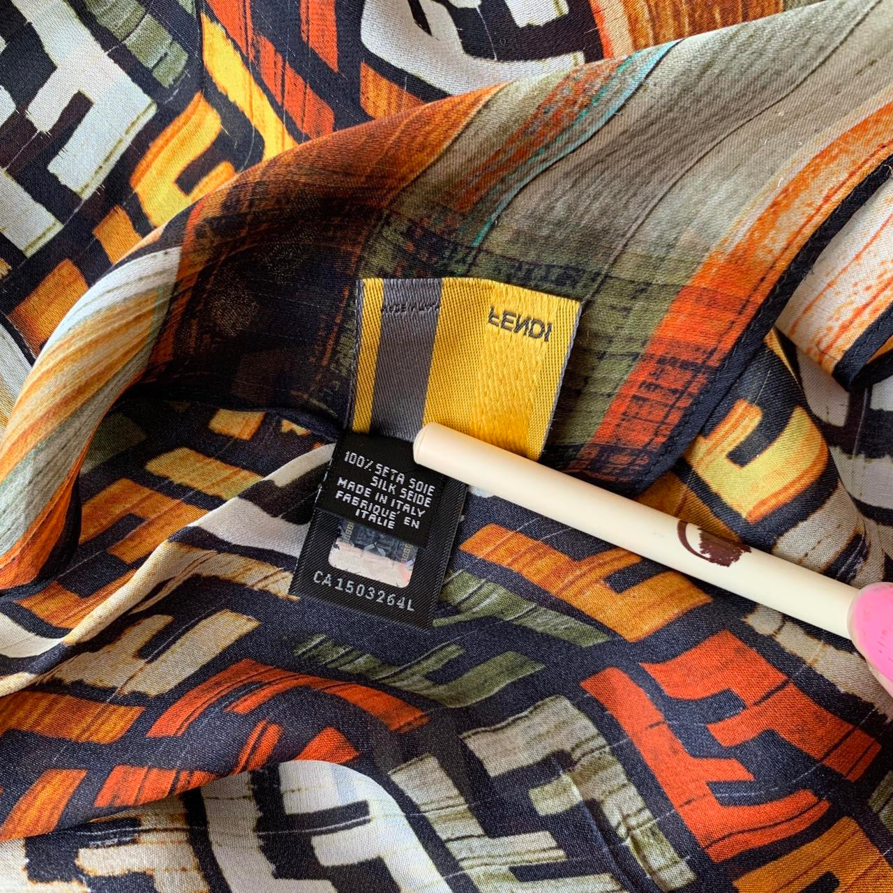 Authentic FENDI women’s FF monogram silk scarf like new