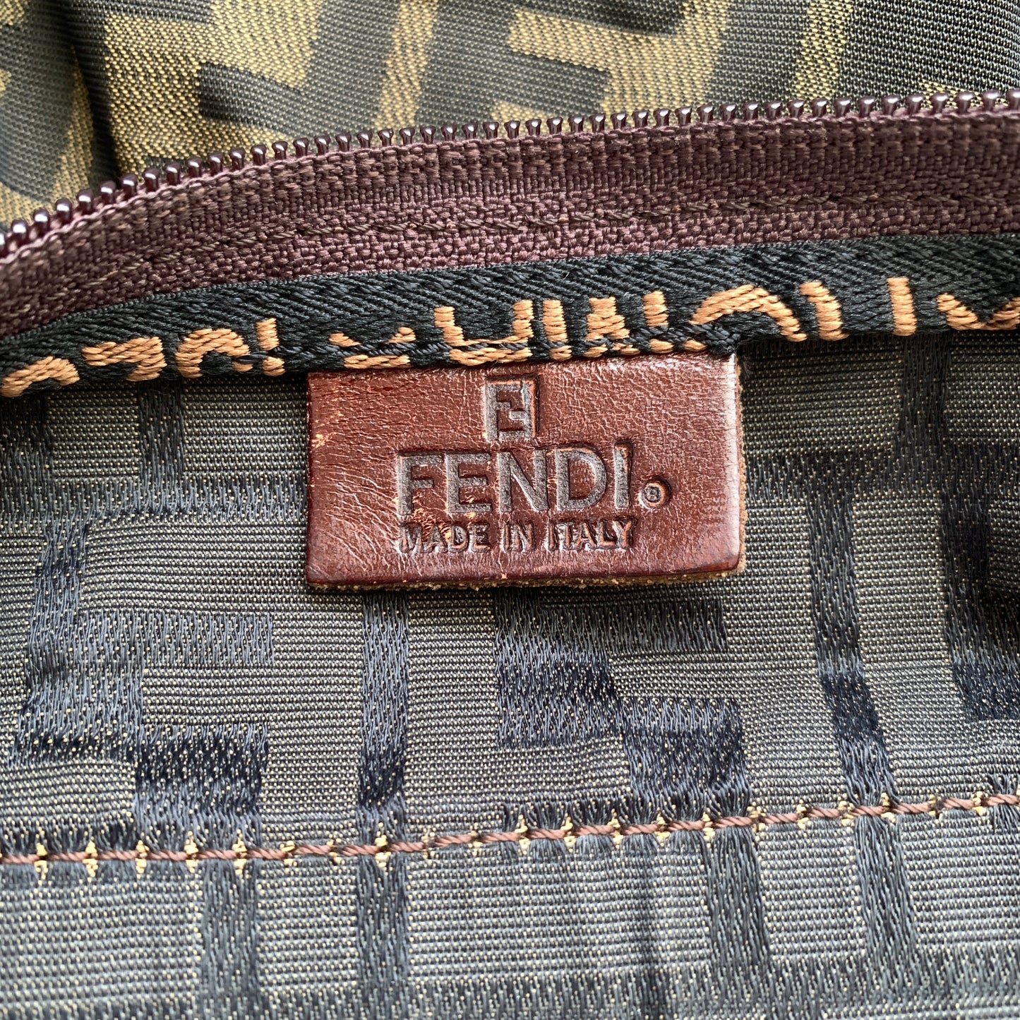 Fendi foldable zucca monogram tote travel bag Authentic with COA 14.5x15.5x5