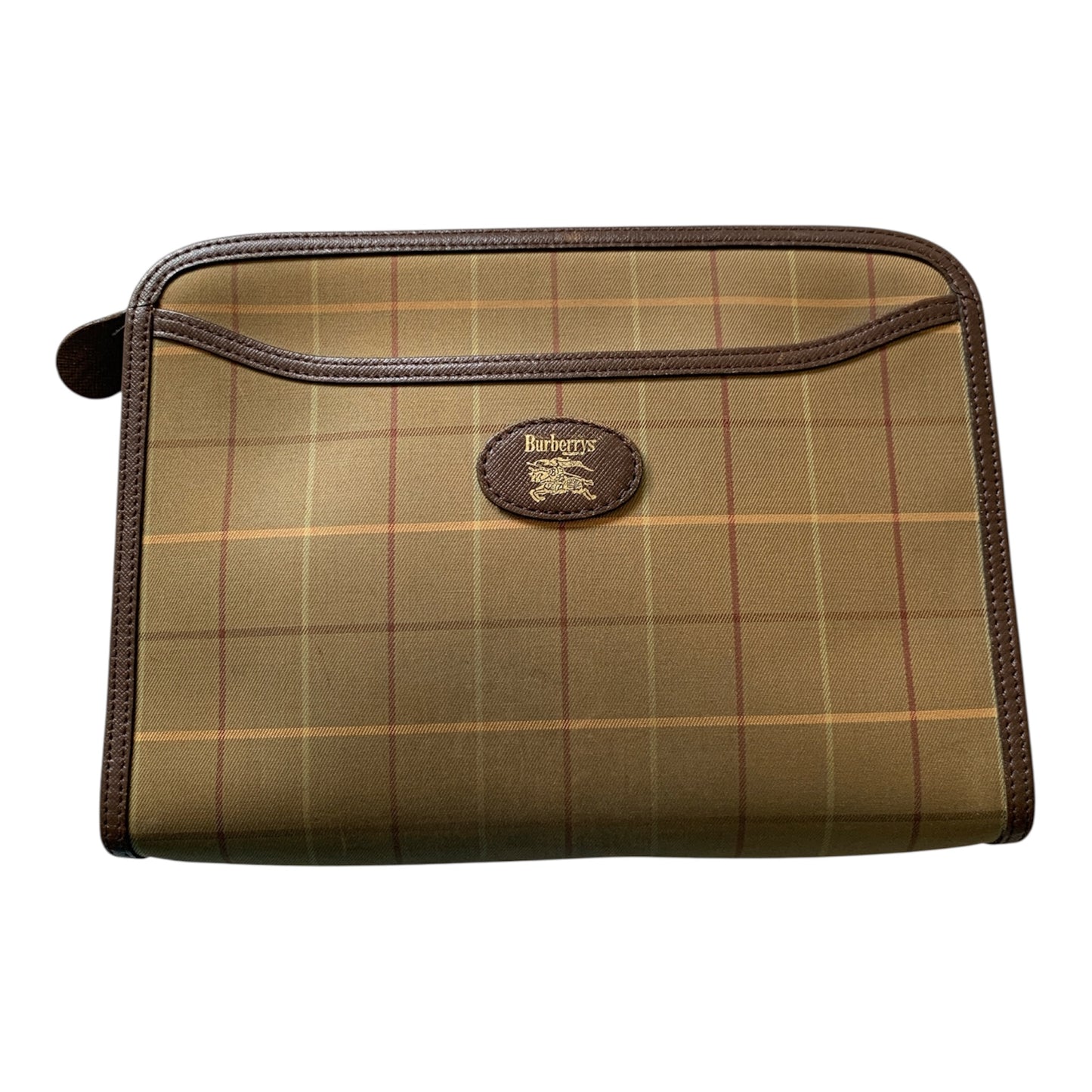Burberry vintage check clutch bag unisex Authentic with COA