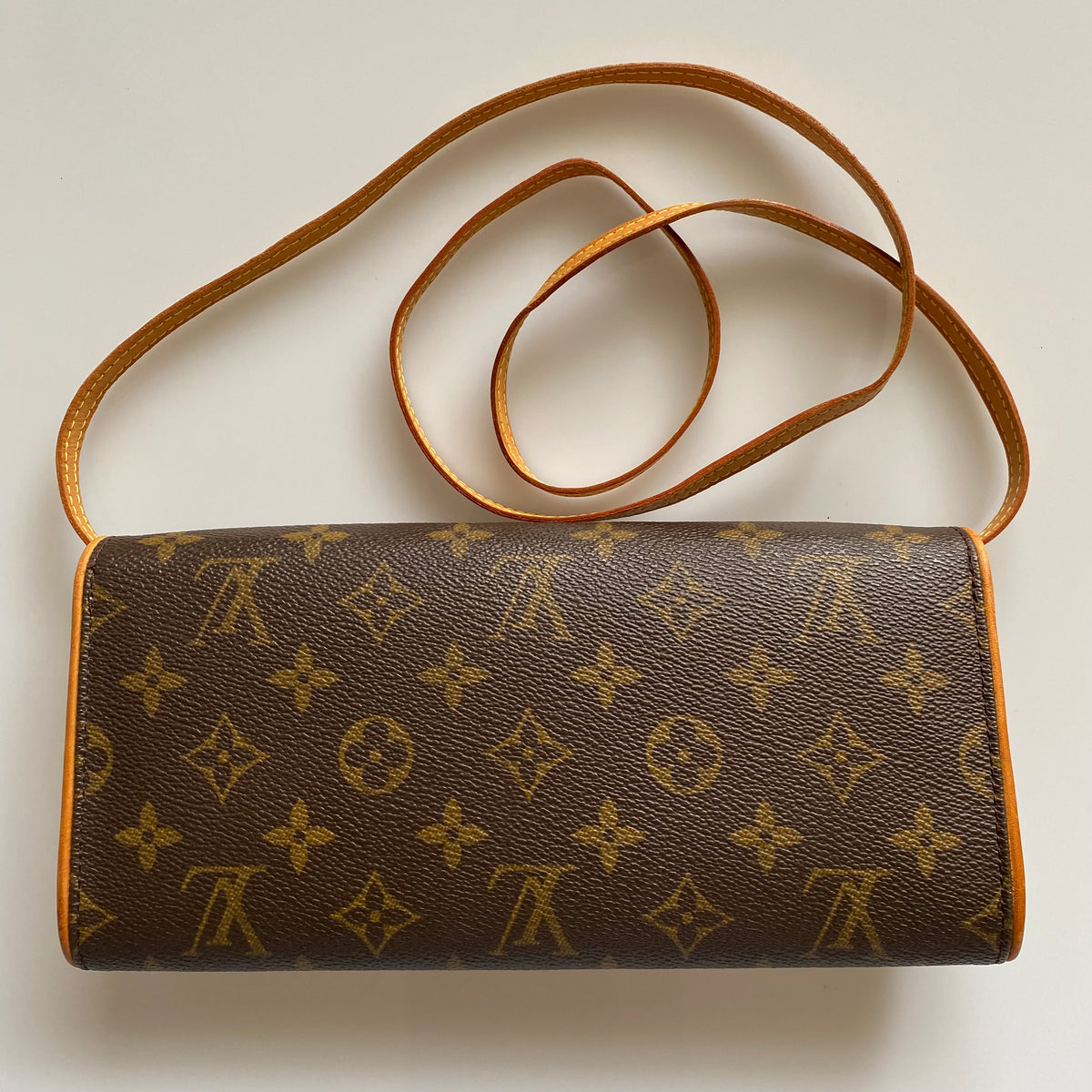 Louis Vuitton monogram Pochette twin GM CA0031 crossbody bag Authentic with COA 9.5x4.8x1.2