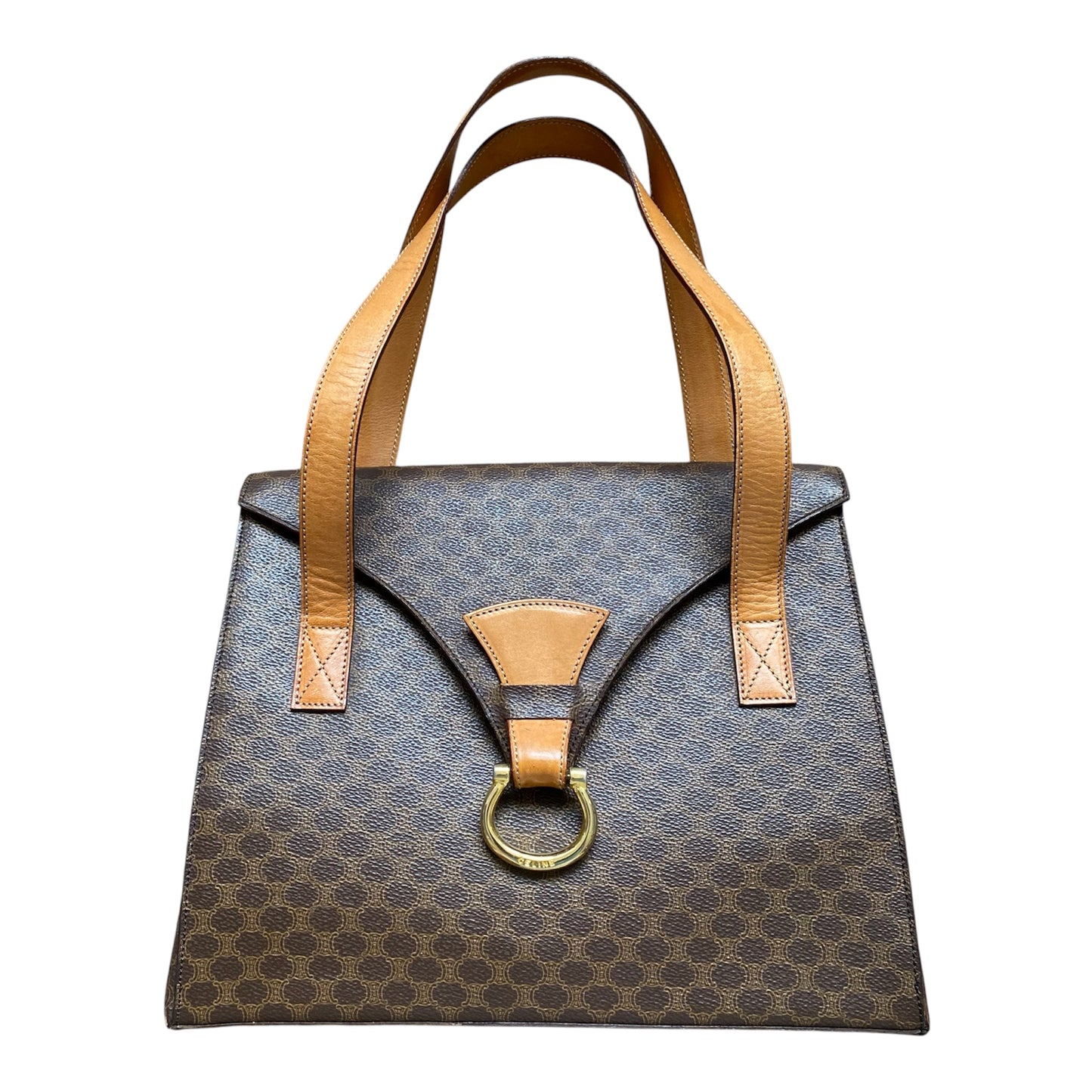 Celine vintage macadam shoulder bag Authentic with coa 12cx9.5x3.3
