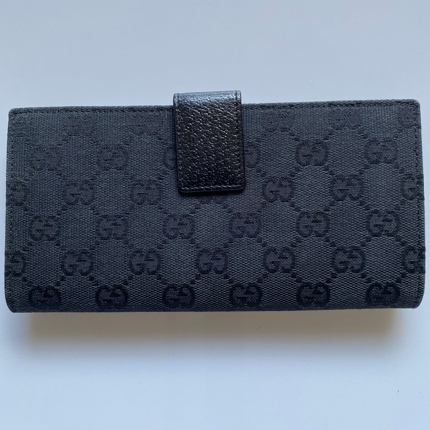 Gucci monogram black long wallet Authentic with COA