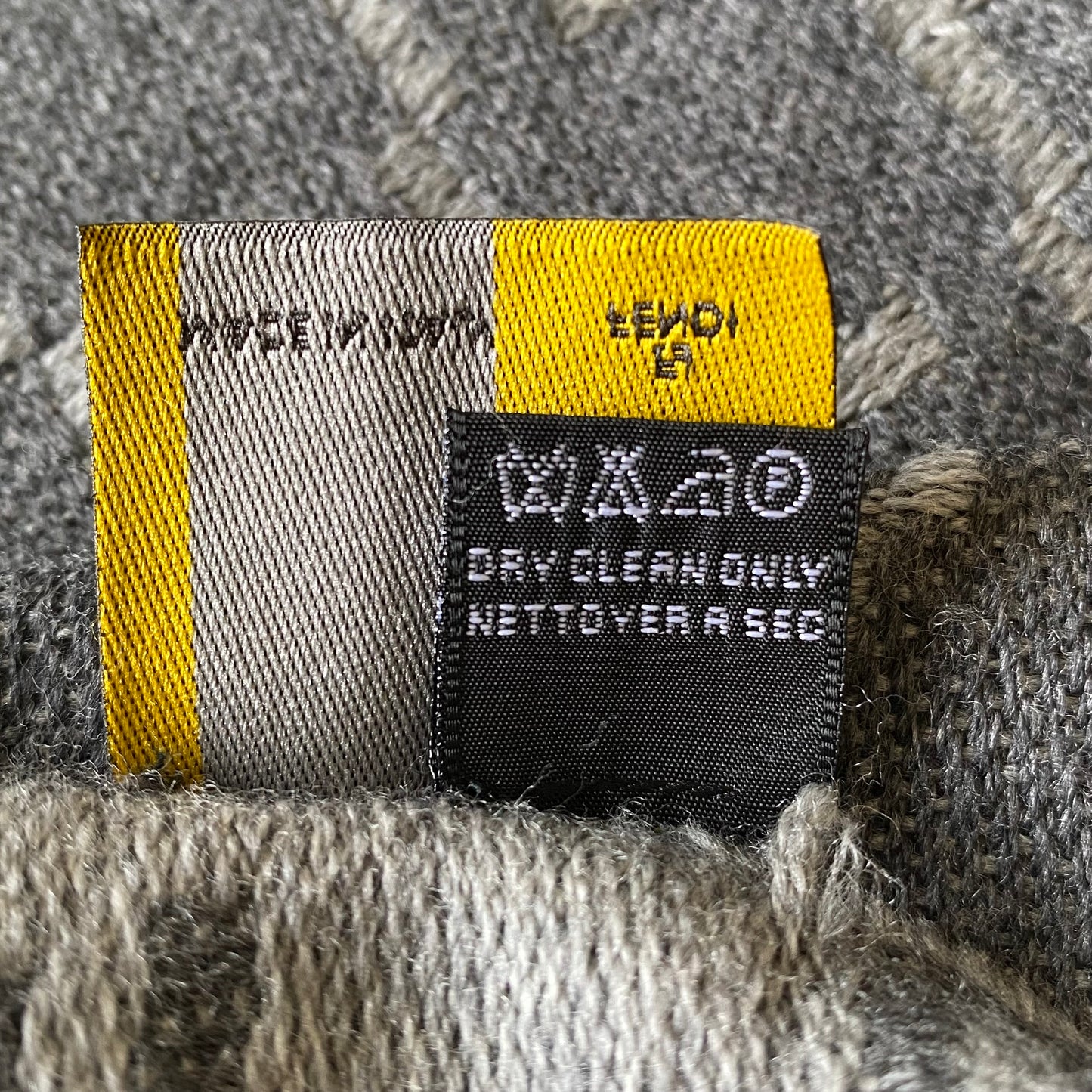 Fendi FF monogram long scarf Authentic with COA 63 inch length 14.5 inch width