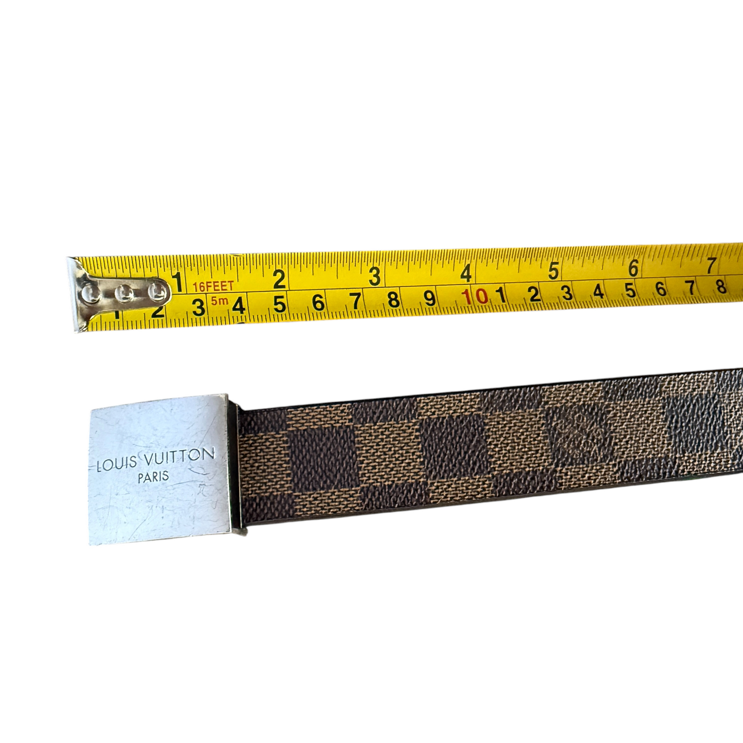 Louis Vuitton damier brown belt unisex size 85 cm 34 inch authentic with COA