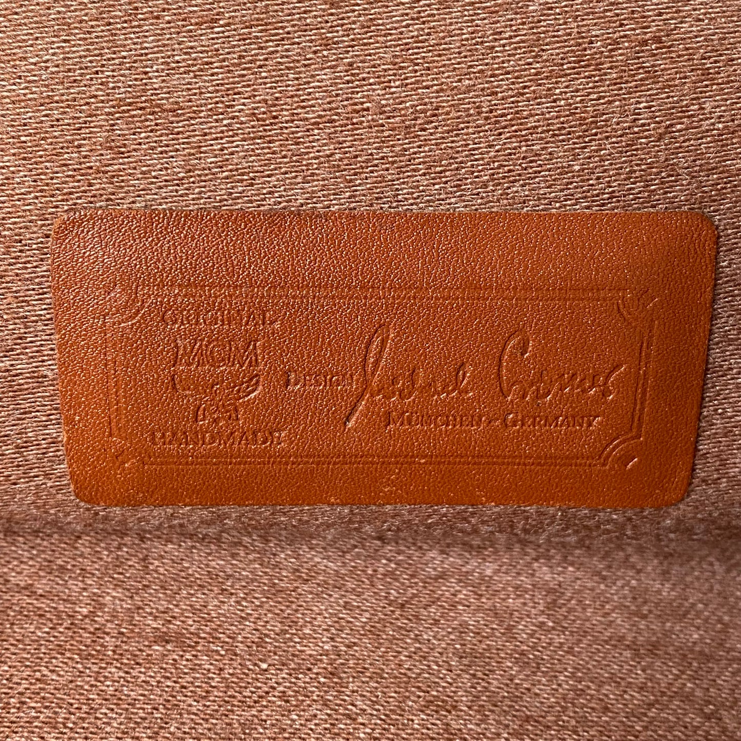 MCM cognac laptop bag Authentic with COA