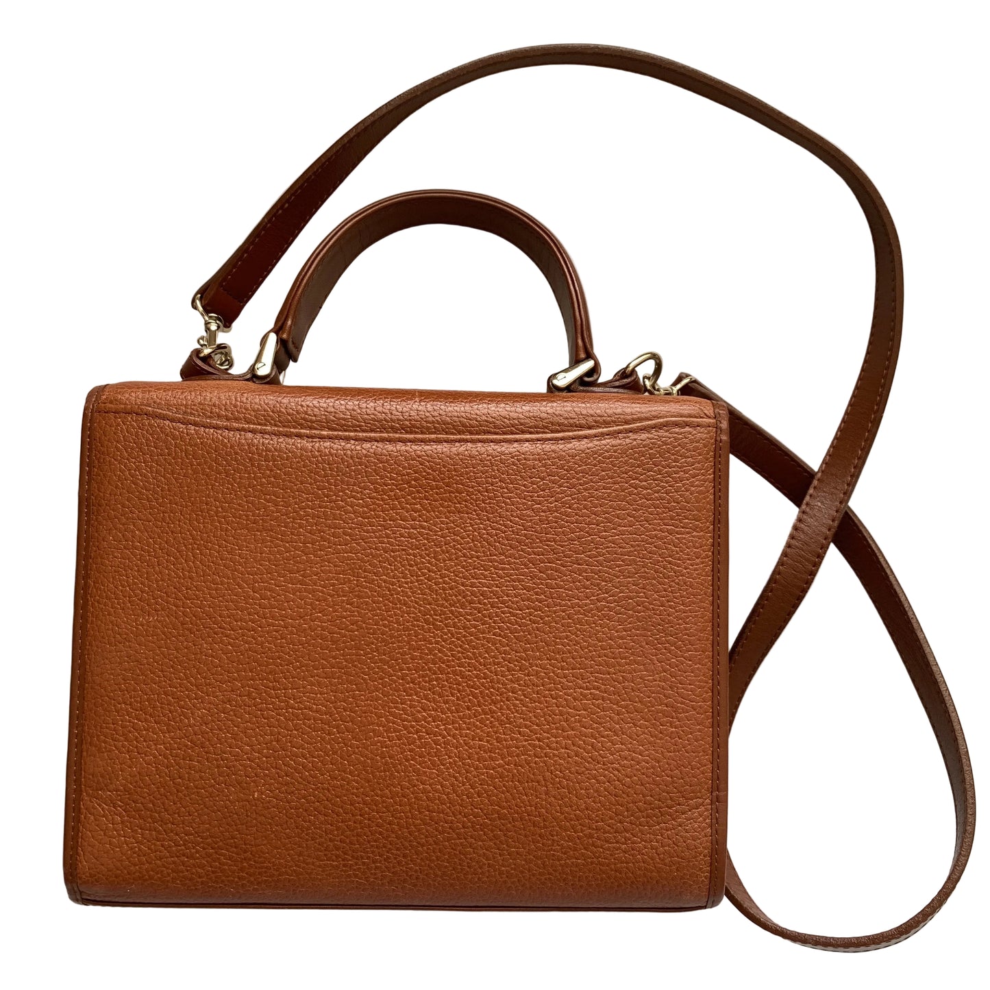 Burberry vintage brown leather 2 way crossbody bag Authentic with COA 9x7.7x2.7