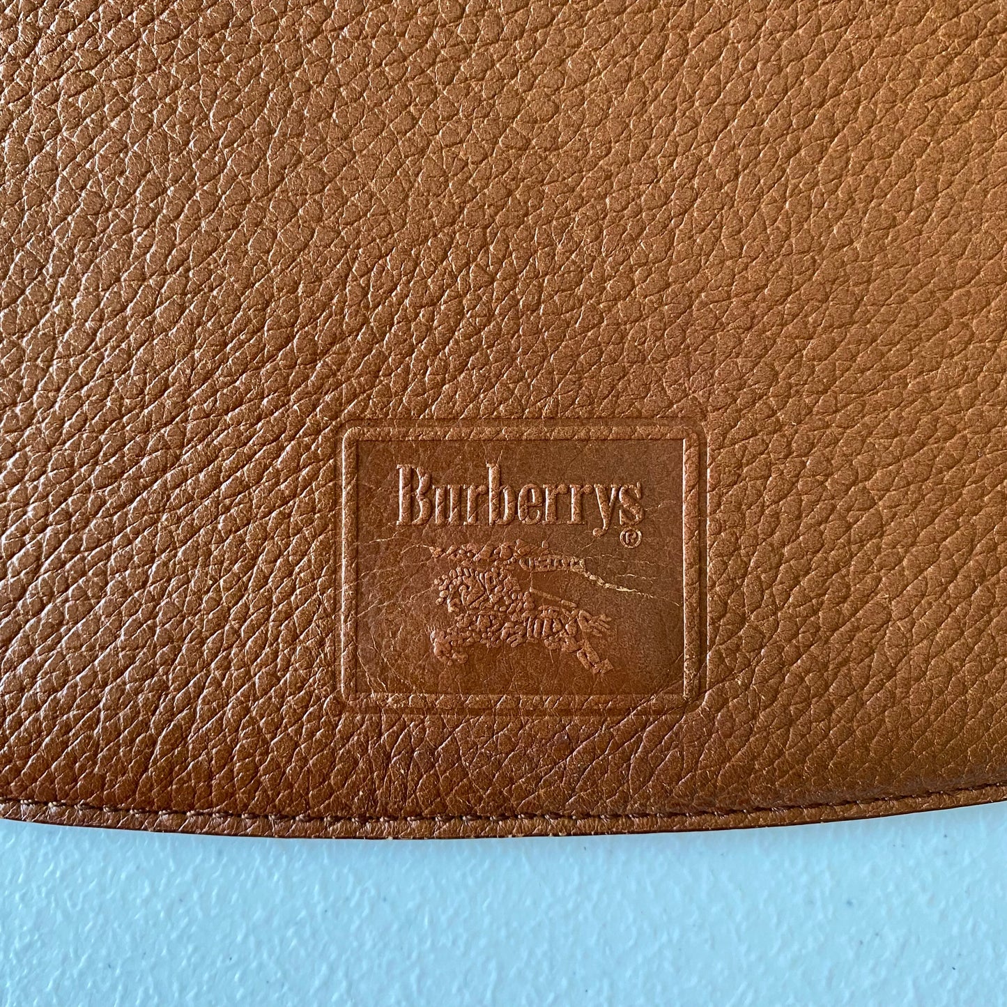 Burberry vintage brown leather crossbody bag Authentic with COA