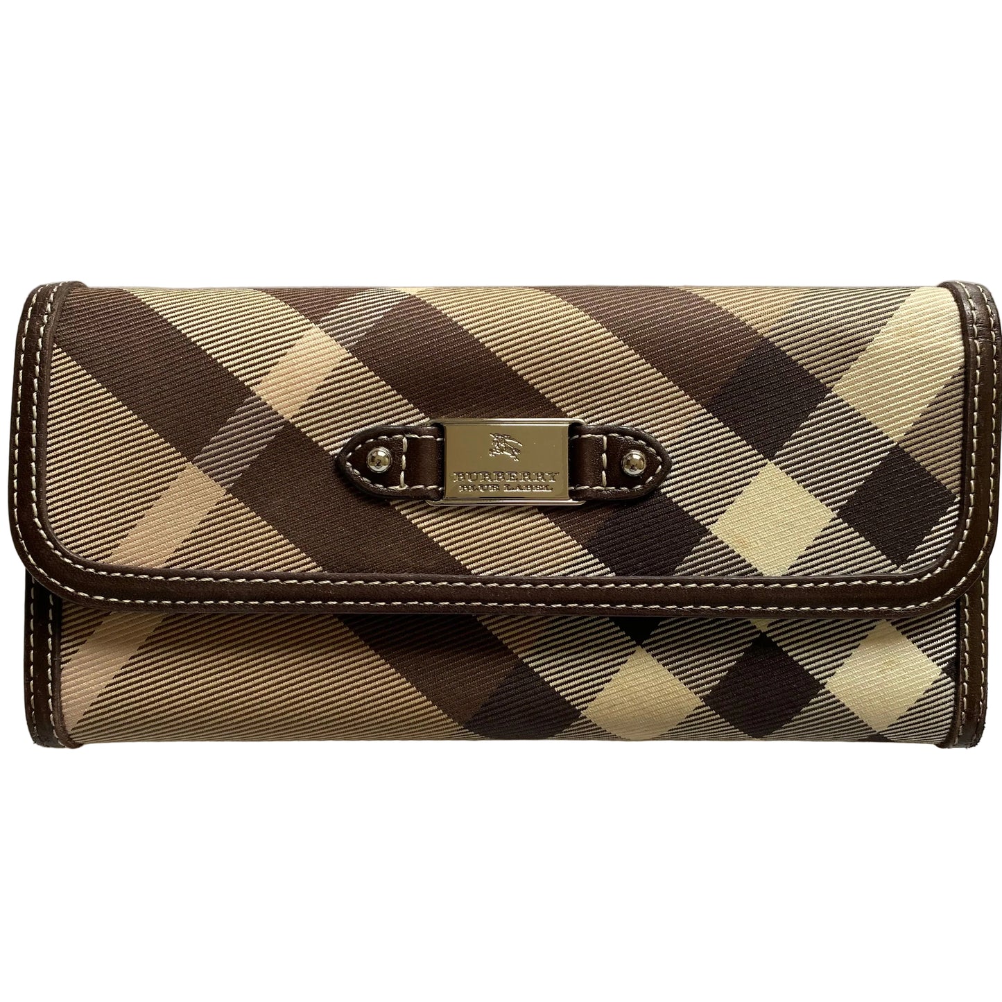 Burberry check long wallet Authentic with COA 7.5x3.6