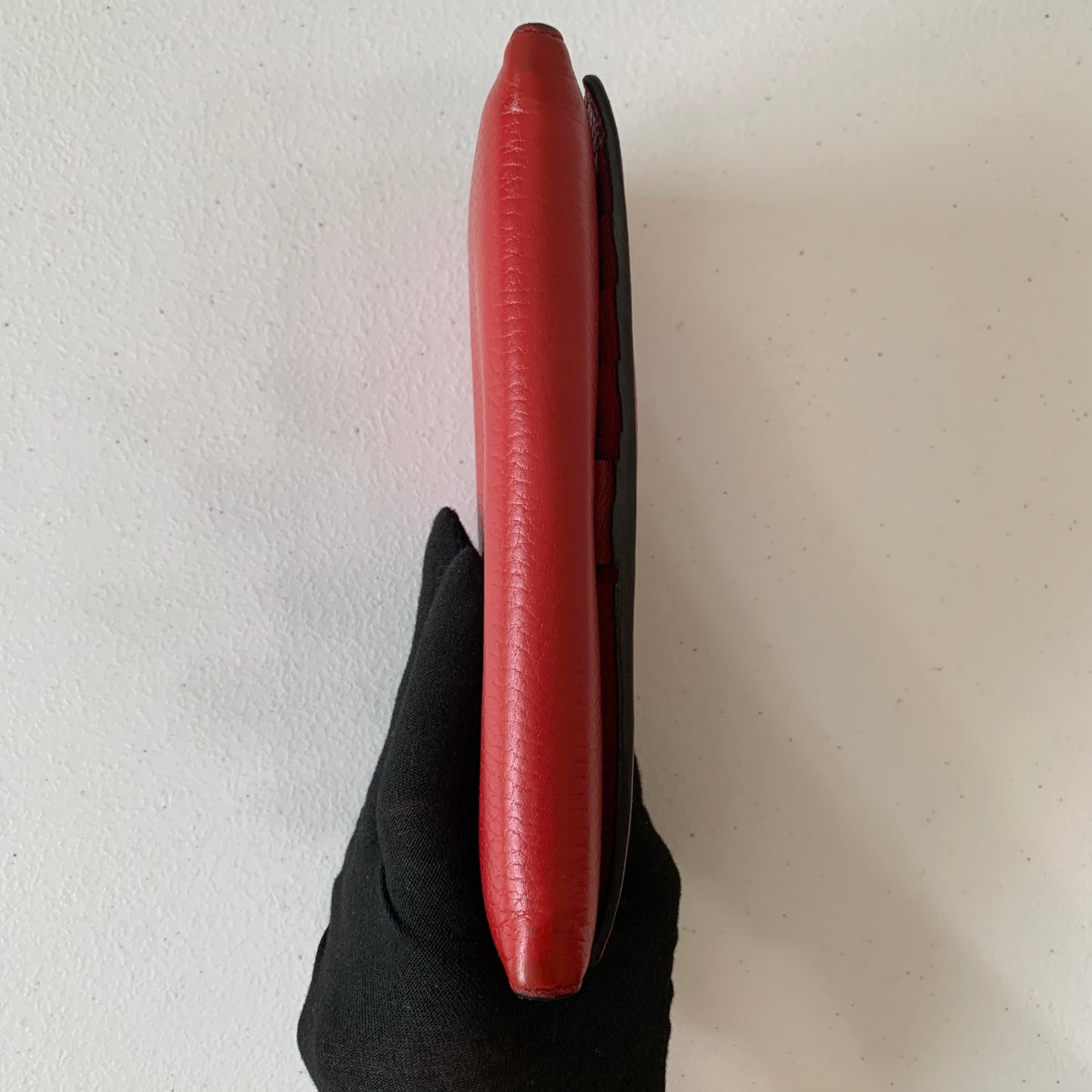 Gucci GG logo long red leather wallet authentic with COA