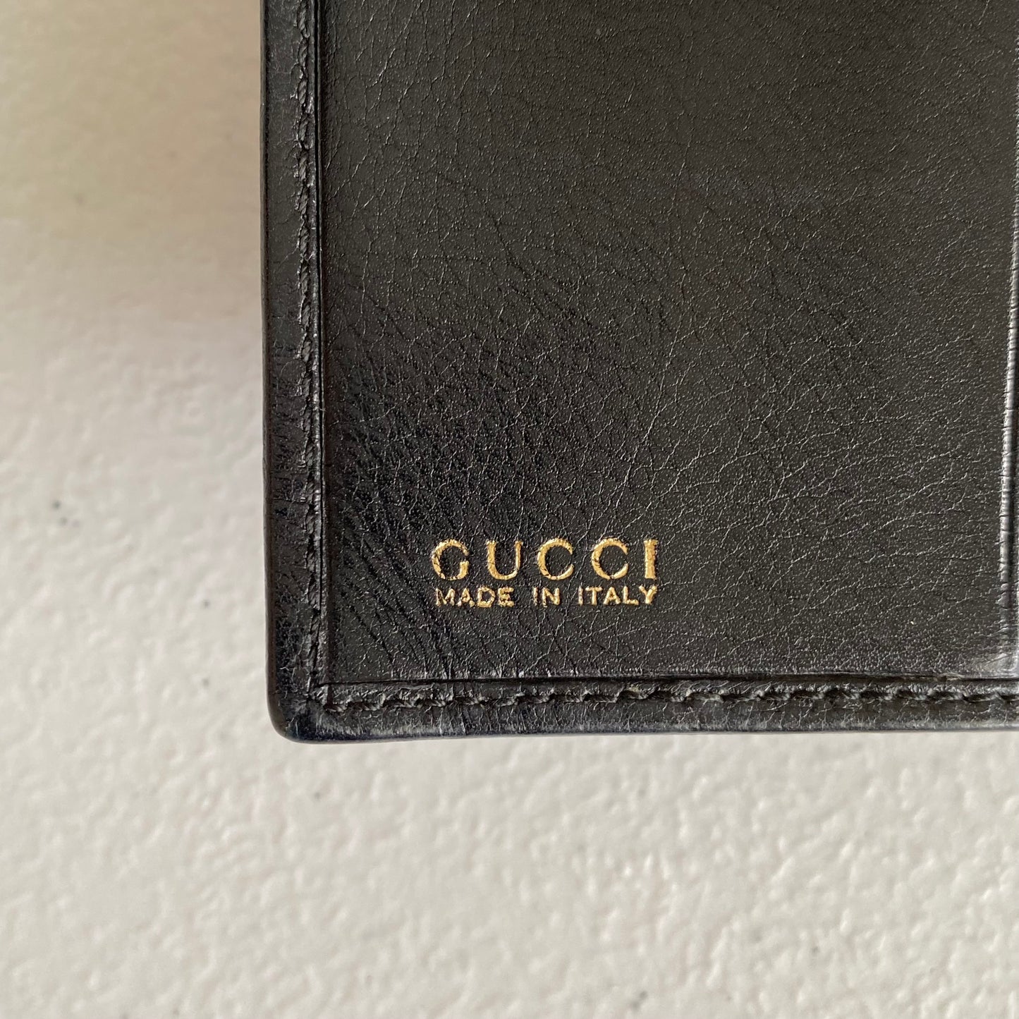 Gucci bamboo leather compact wallet Authentic with COA 5.5x4.2