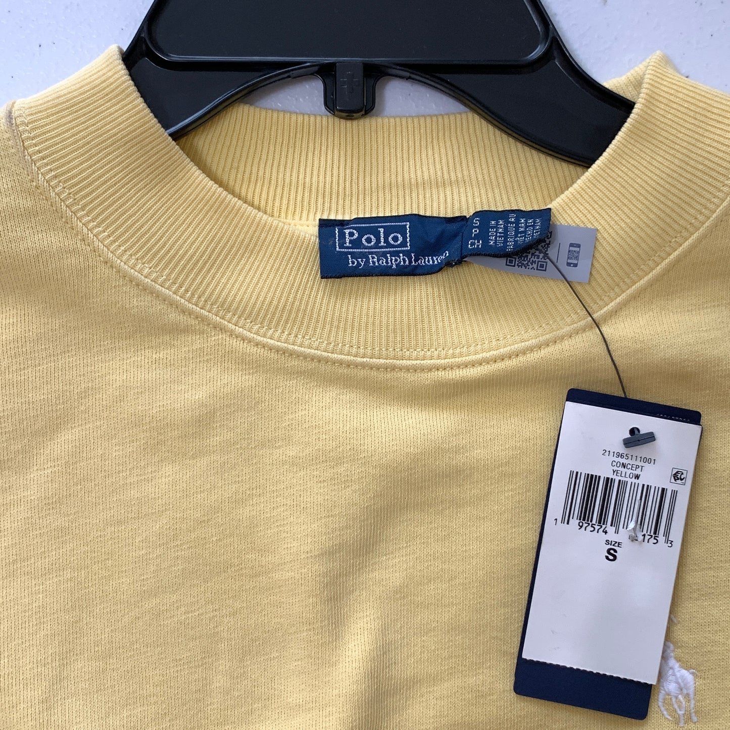 Polo By Ralph Lauren women's NWT yellow sweatshirt size small