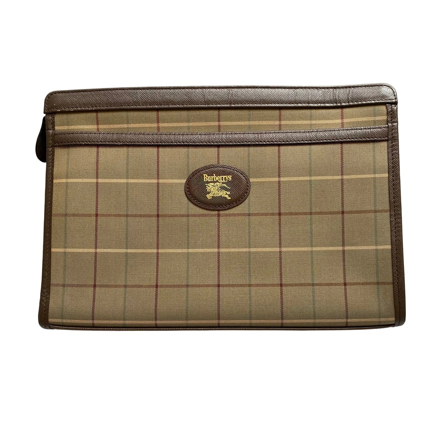 Burberry vintage check clutch bag Authentic with COA