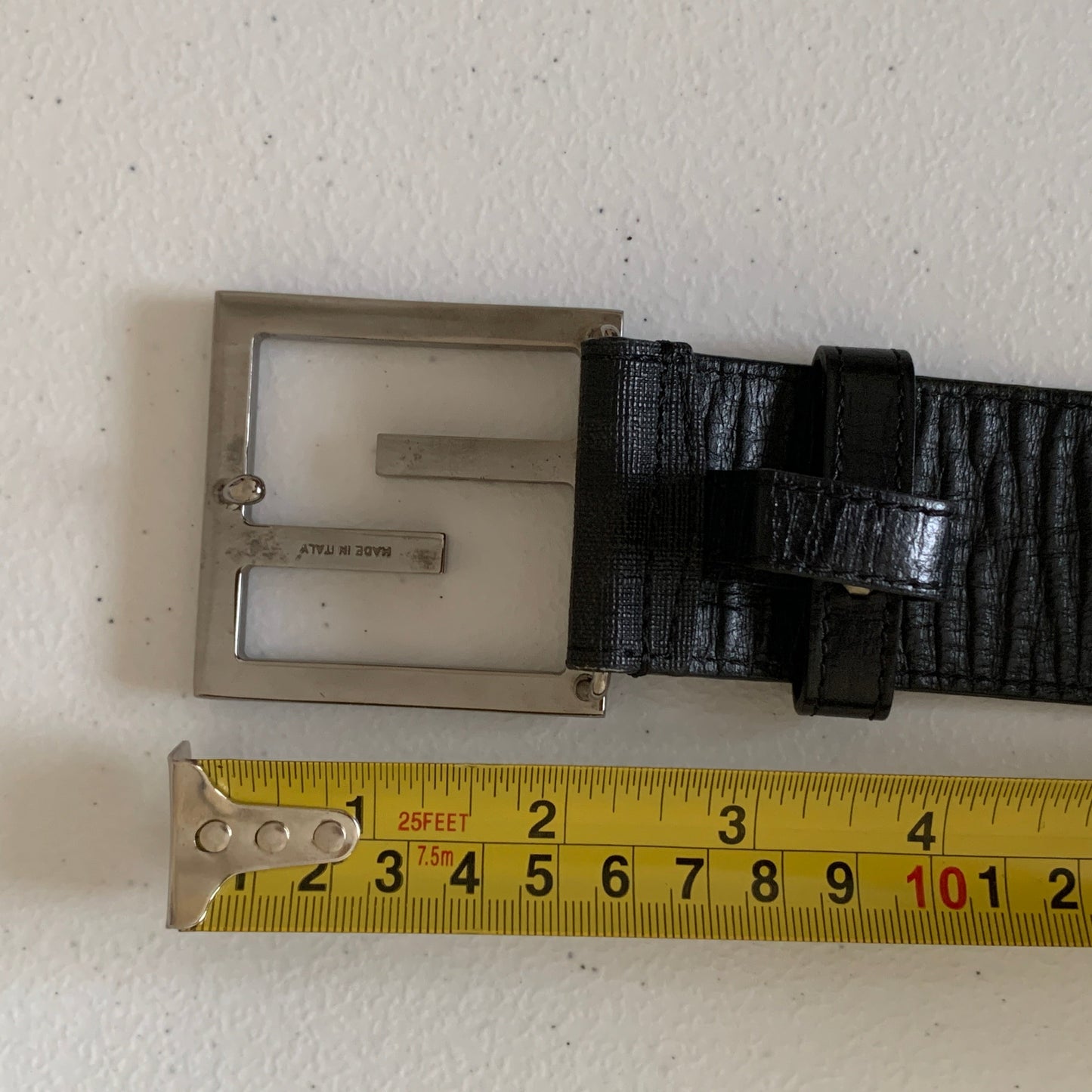 Fendi black FF monogram unisex belt 90 cm 36 inch authentic with COA