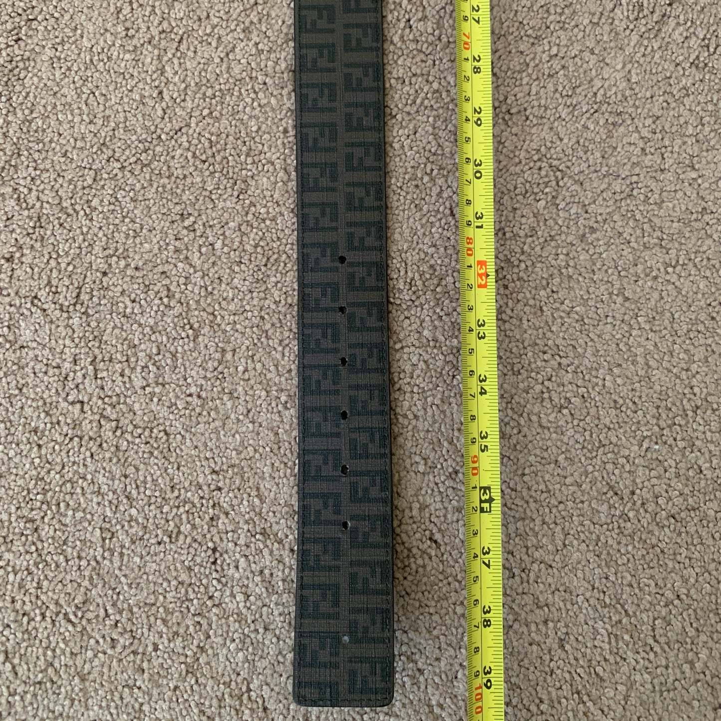 Authentic Fendi unisex double sided reversibile logo belt