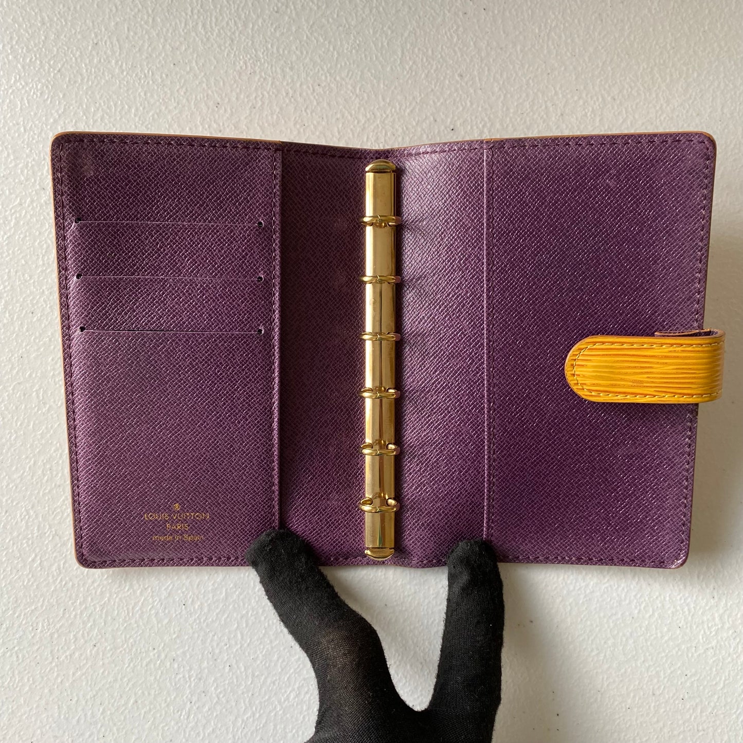 Louis Vuitton yellow Epi leather agenda PM CA0957 Authentic with coa 5.7x4.2