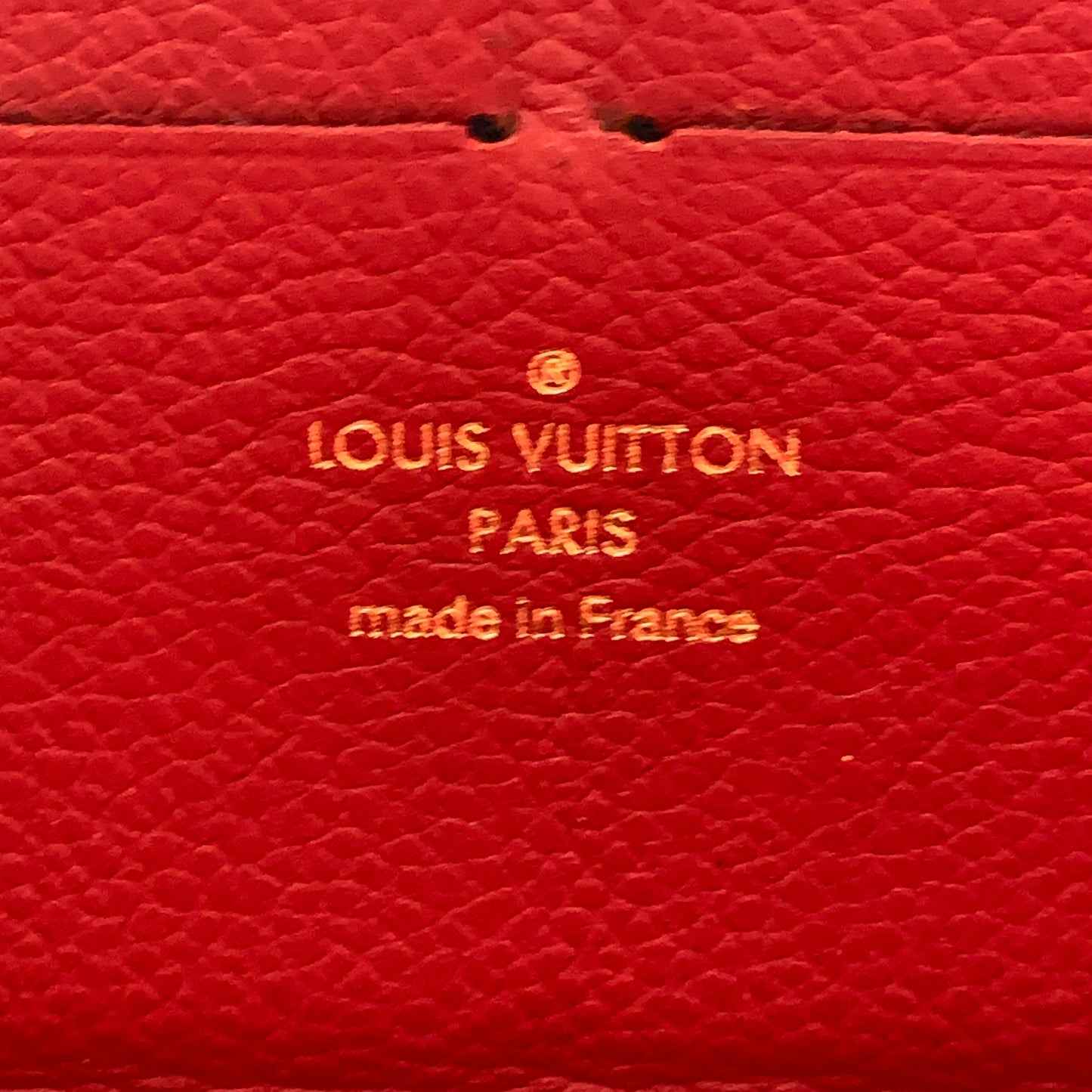 Louis Vuitton Empreinte zippy Long red leather wallet TN0175 authentic with COA