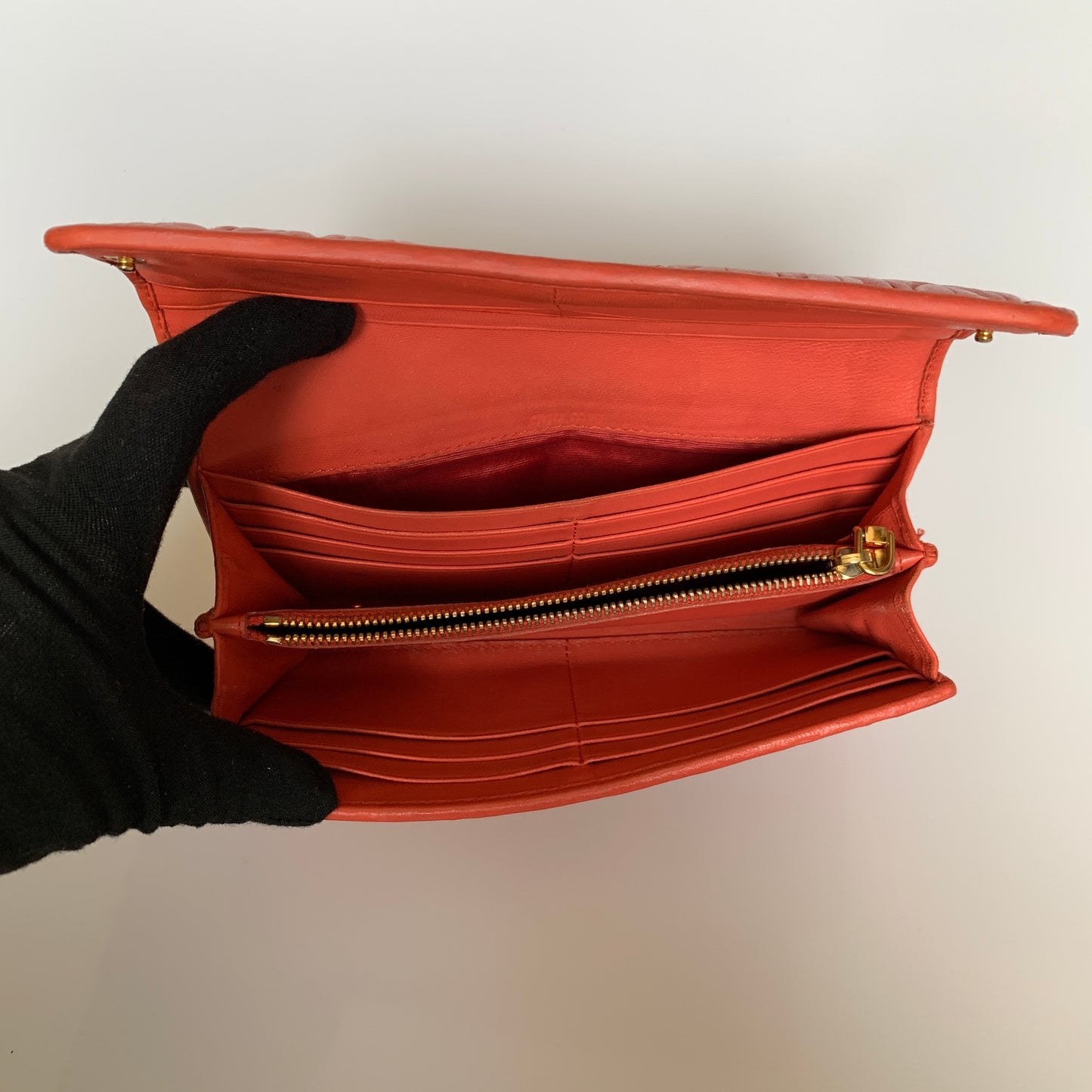 Miu Miu Matelassé long wallet Authentic with COA box and card