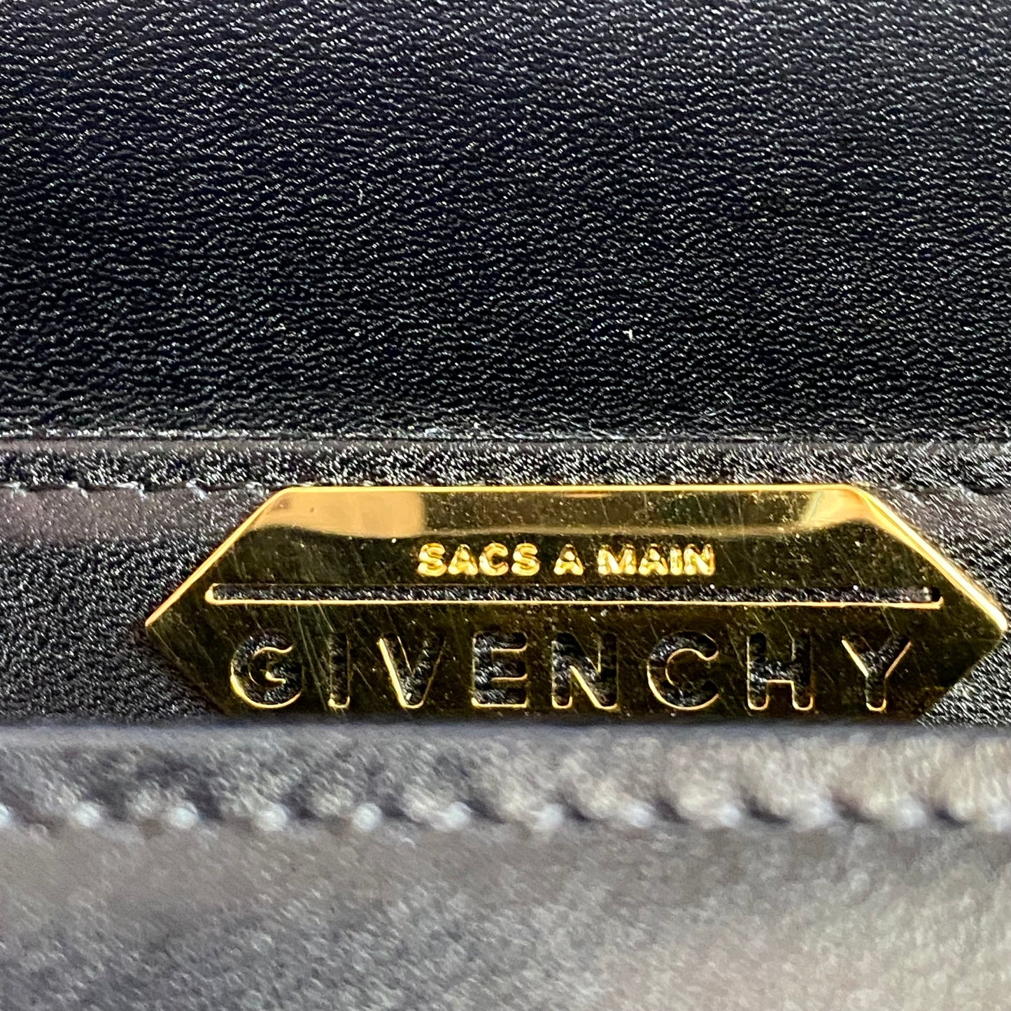 Givenchy vintage black leather bag handbag authentic with coa