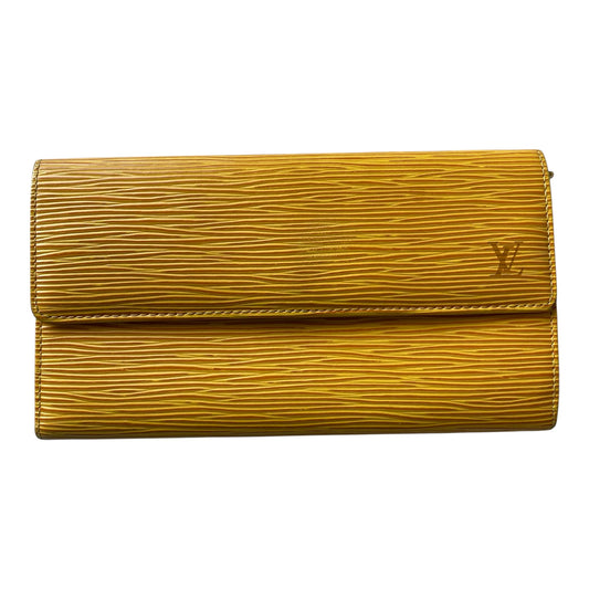 Louis Vuitton yellow Epi leather long wallet CA0092 Authentic with COA