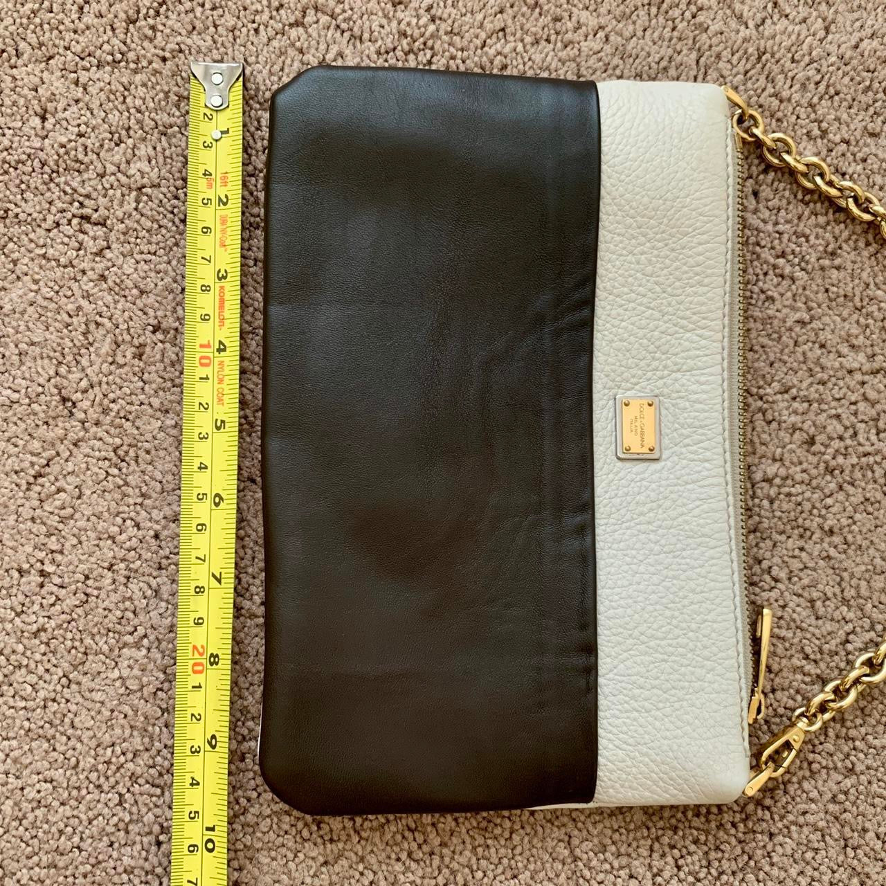 Authentic Dolce & Gabbana two color leather clutch bag