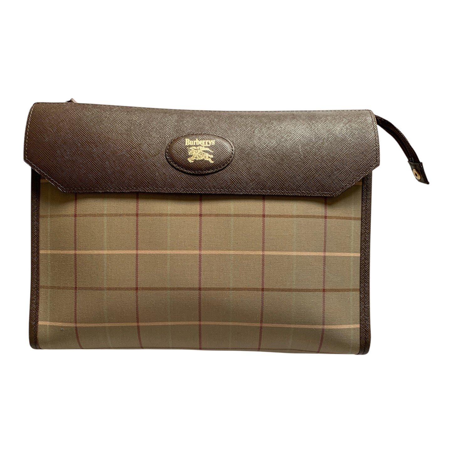 Burberry vintage check clutch bag Authentic with COA 10.5x8x2
