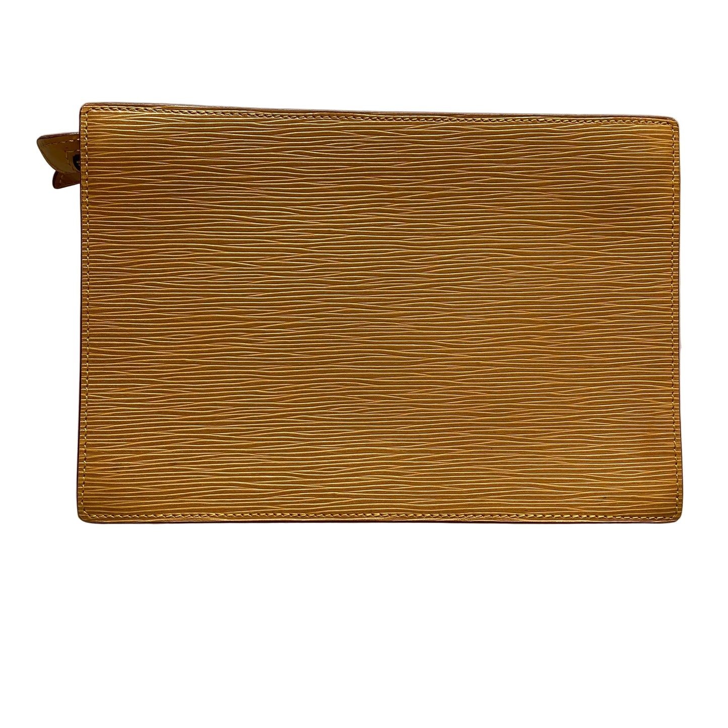 Louis Vuitton yellow Epi leather clutch MI864 bag Authentic with COA