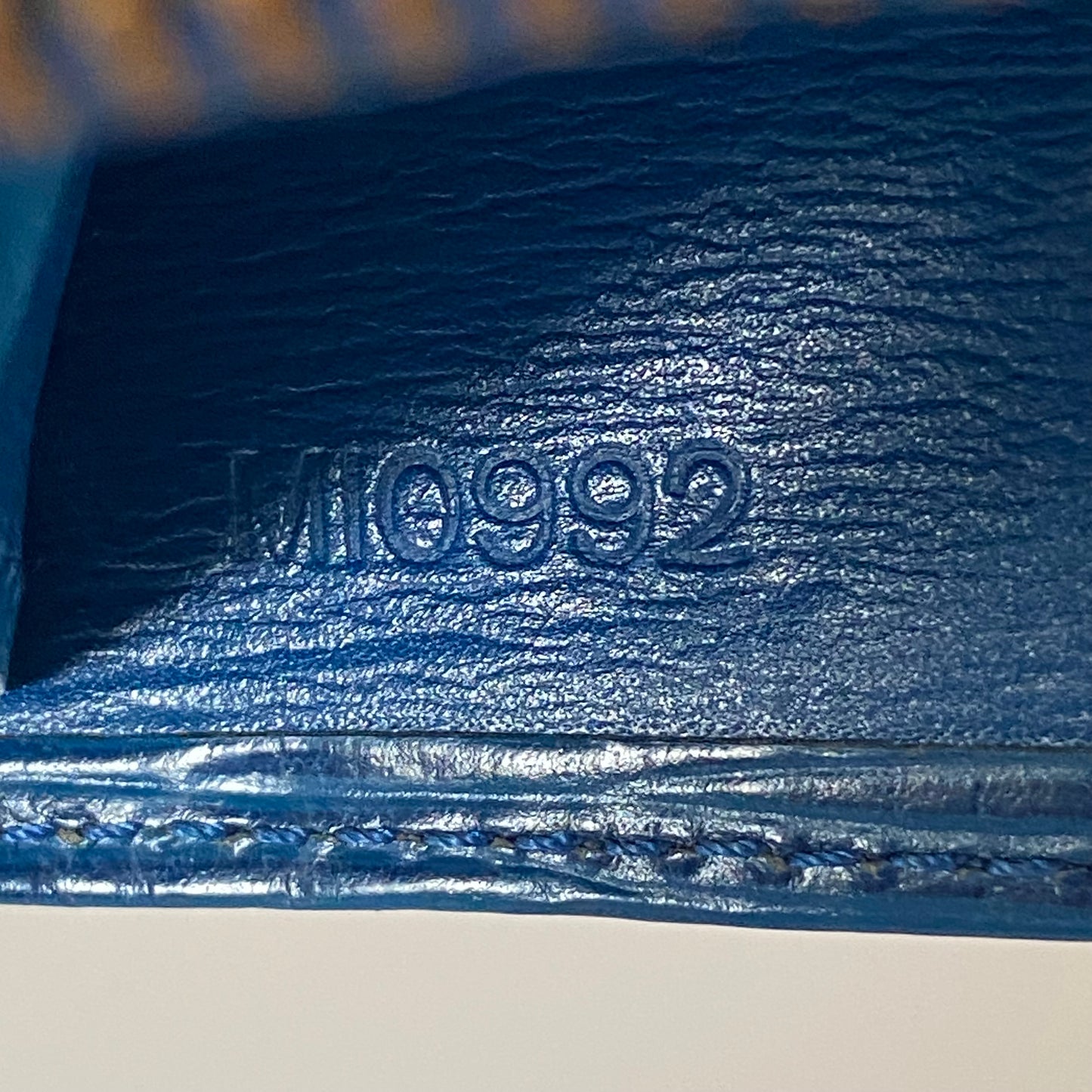 Louis Vuitton epi leather long wallet blue Authentic with COA 7.4x4.1