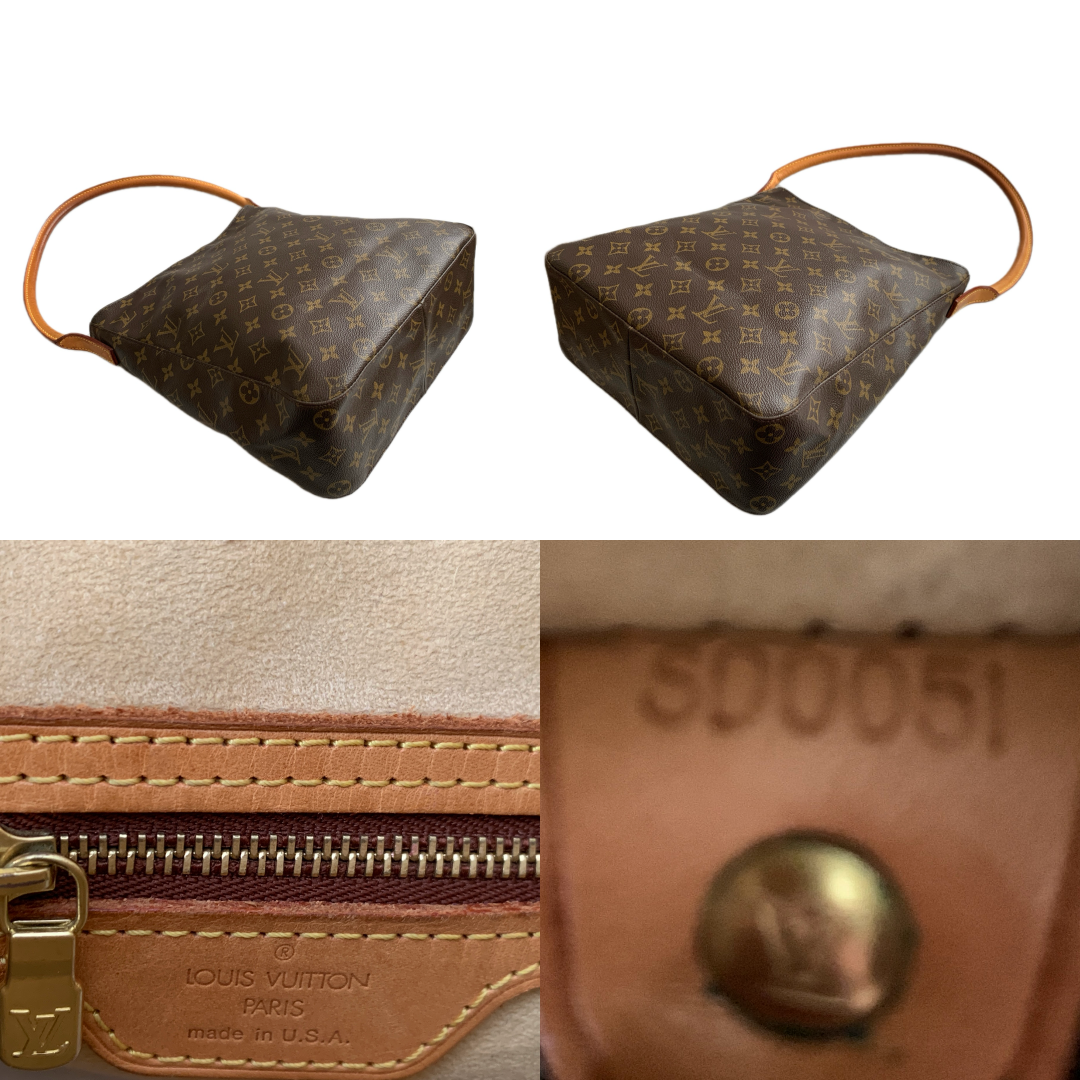 Louis Vuitton monogram looping shoulder bag authentic with COA