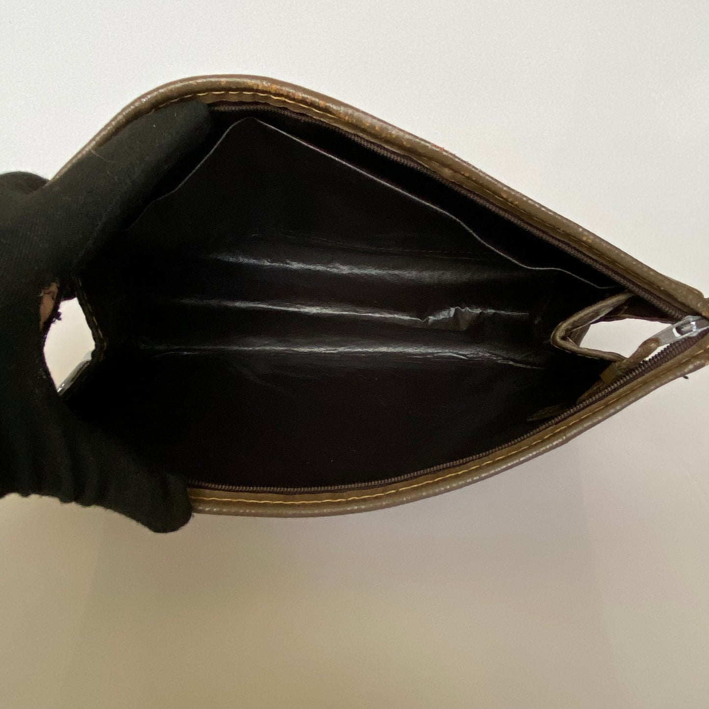 Fendi vintage monogram clutch bag Authentic with COA 10.1x6.2x2.8