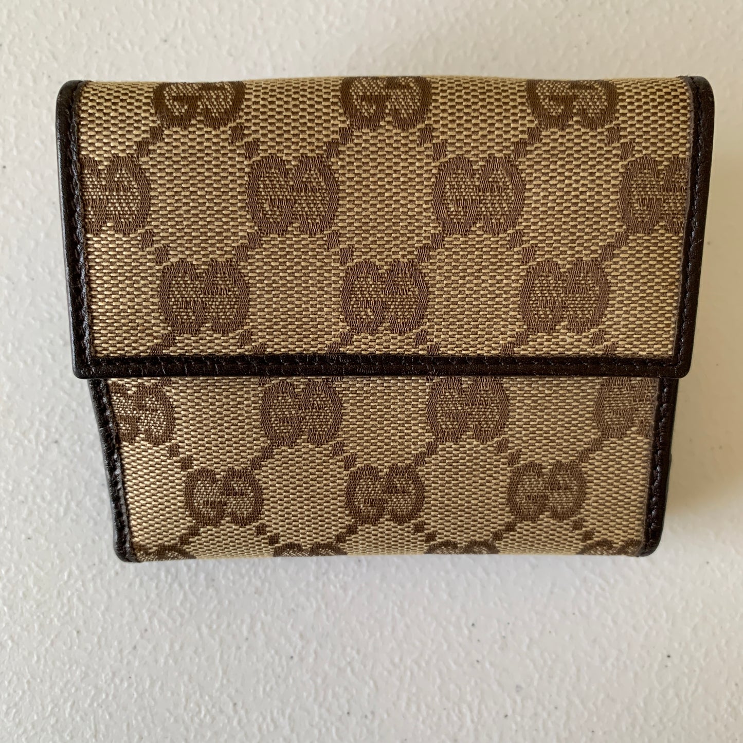 Gucci bamboo monogram compact Wallet Authentic with COA and box