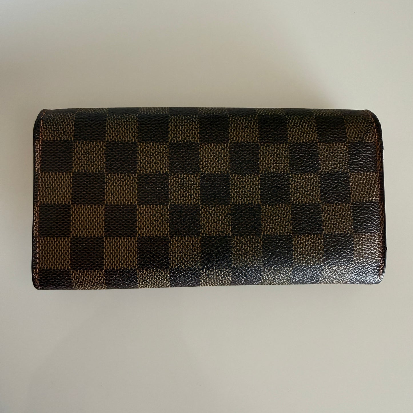 Louis Vuitton Damier brown long wallet authentic with COA CA1008