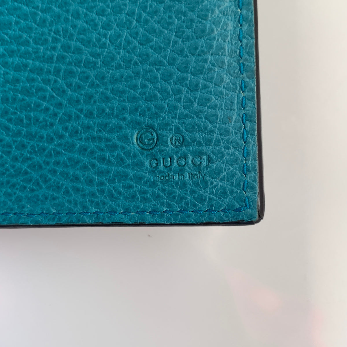 Gucci blue interlocking logo long wallet Authentic with COA 7.3x4