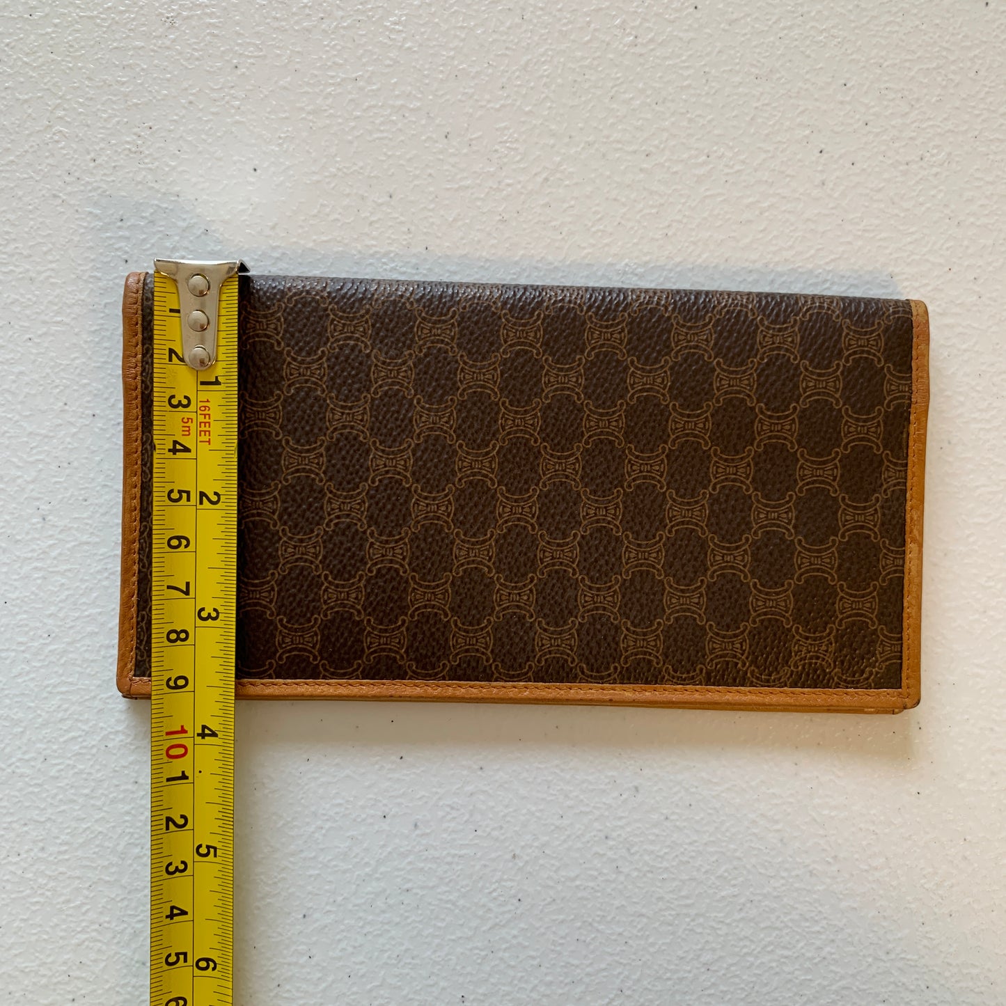 Celine macadam leather long wallet unisex card holder authentic with COA