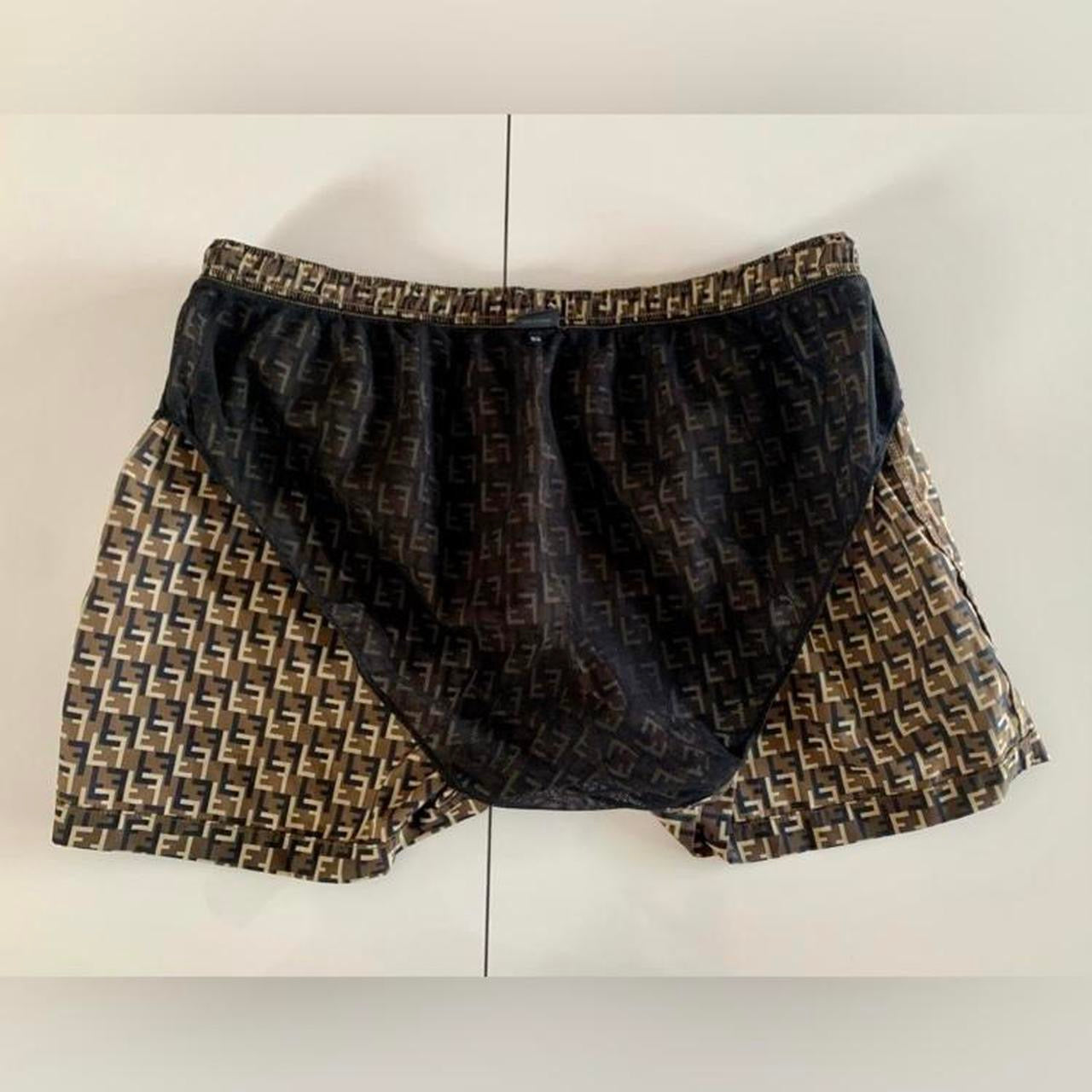 Authentic Fendi FF monogram men's swim trunks