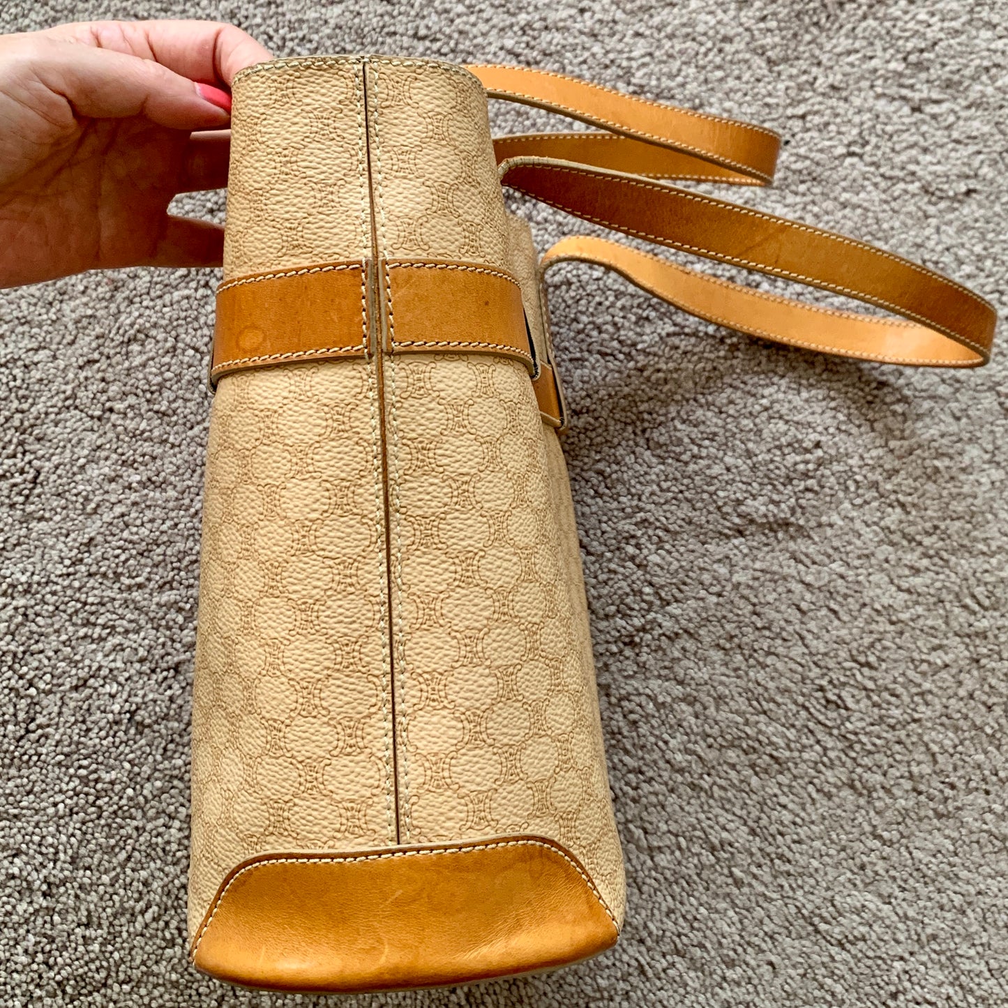 Authentic Celine women’s vintage triumph tote bag