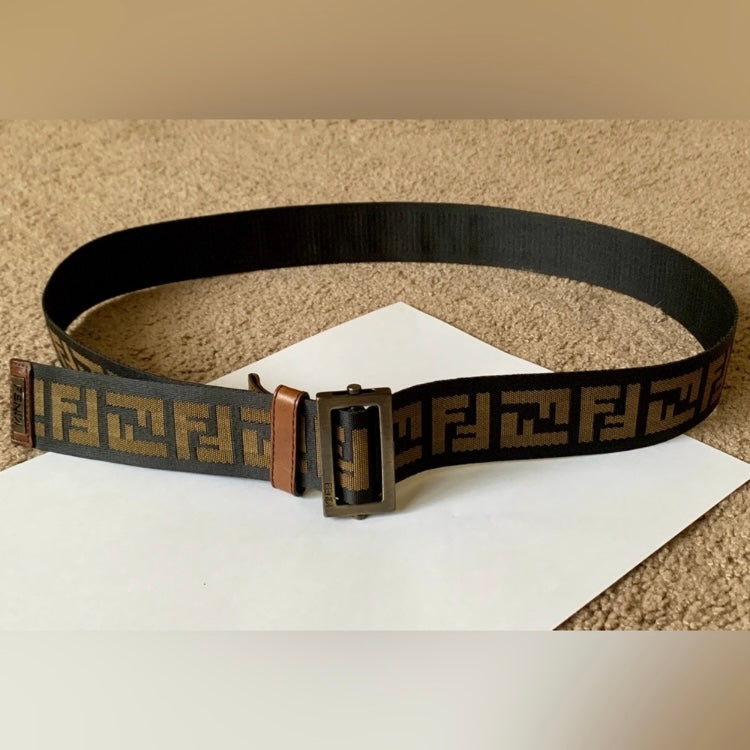 Authentic FENDI unisex monogram belt