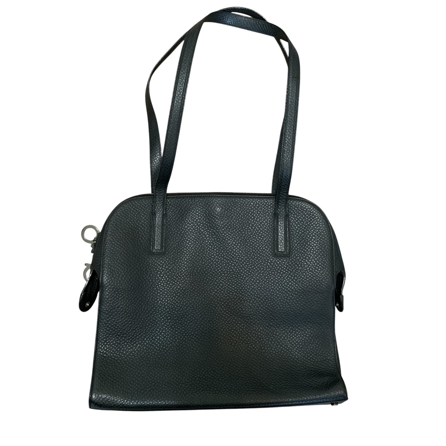 Salvatore Ferragamo black leather shoulder bag authentic with COA