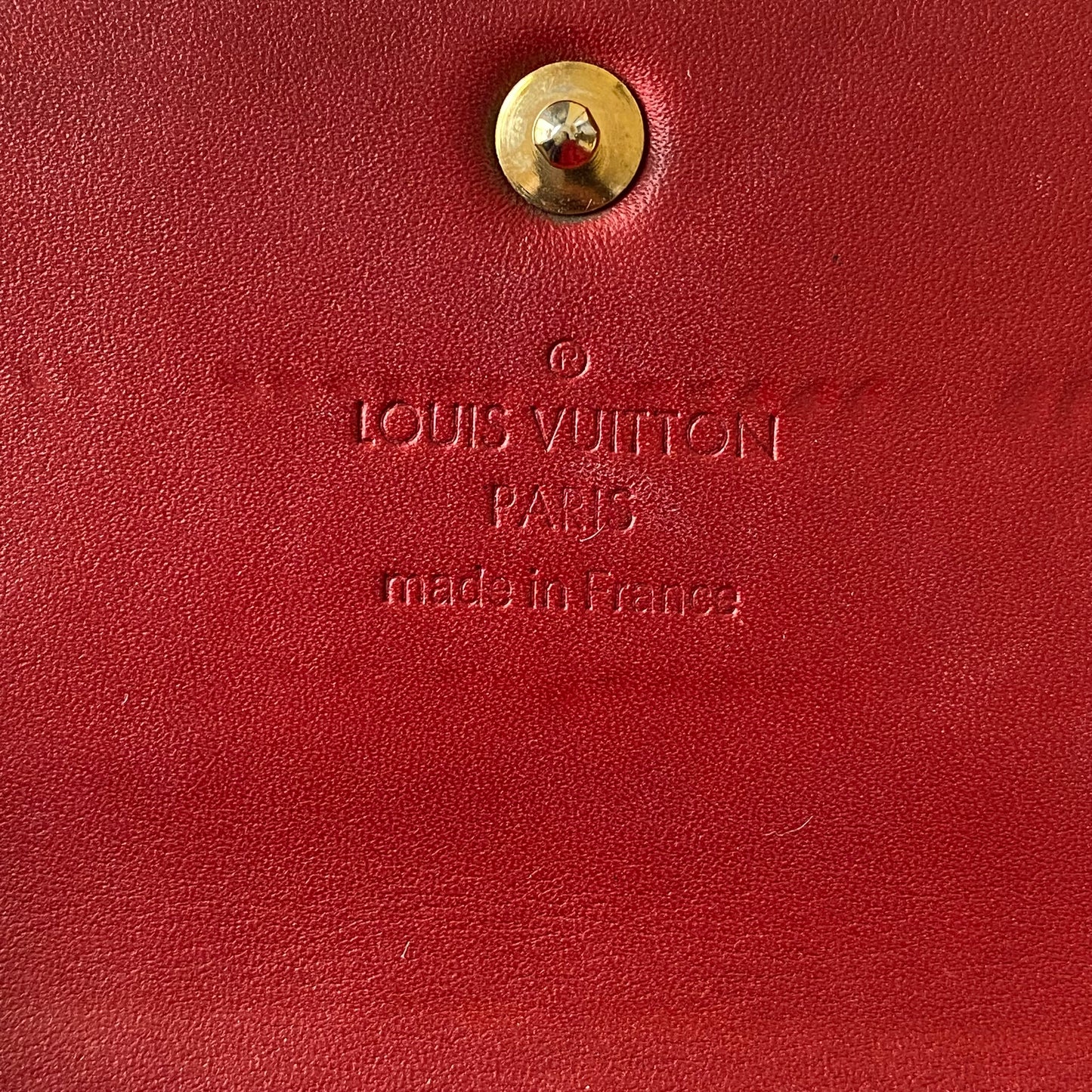 Louis Vuitton monogram red Vernis long wallet TS2770 Authentic with COA